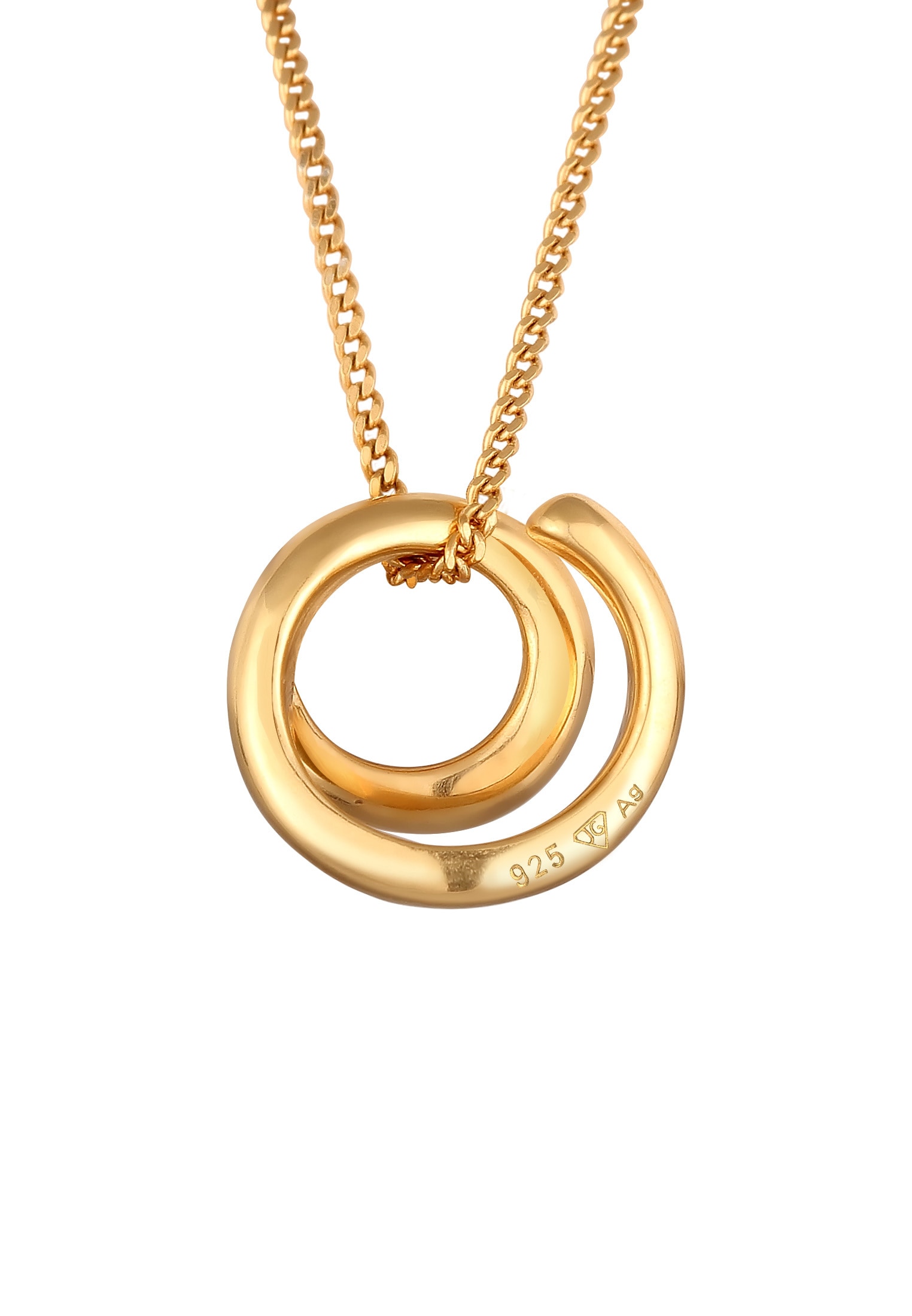Elli Kette mit Anhänger »Halskette Anhänger Rund Wickeldesign 925 Sterling Silber«