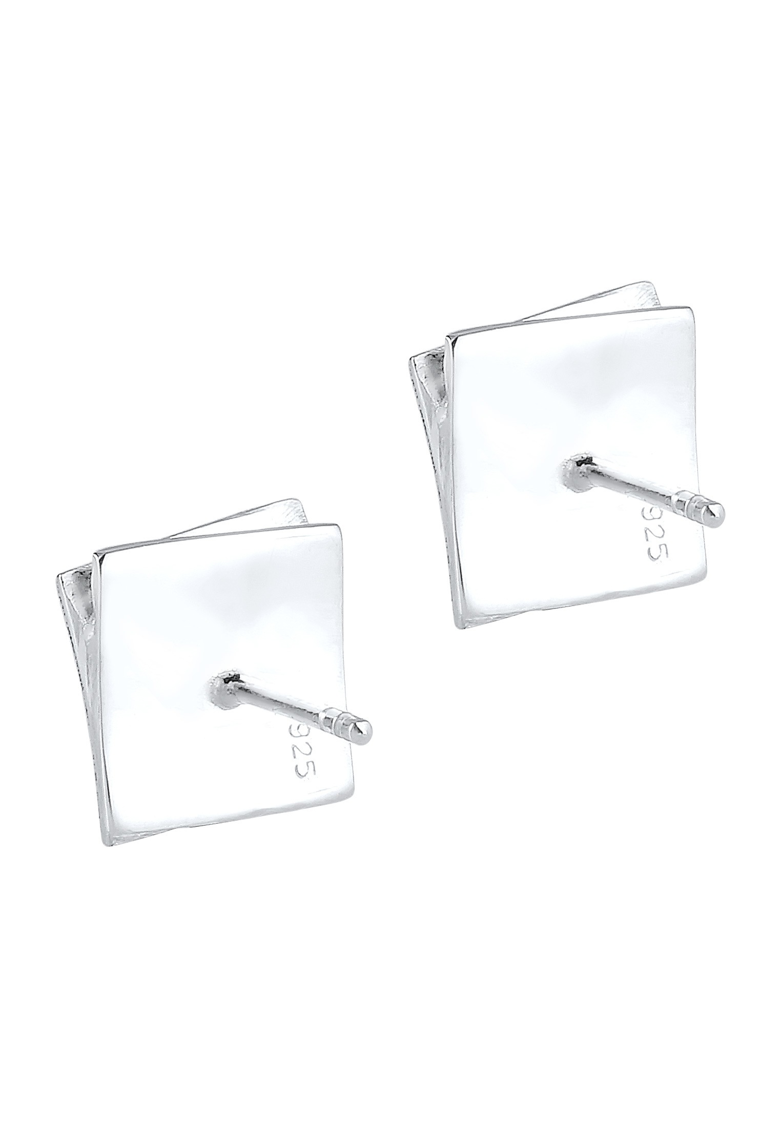 Nenalina Paar Ohrstecker »Ohrringe Stecker Viereck Eckig Geo Look Matt 925 Silber«