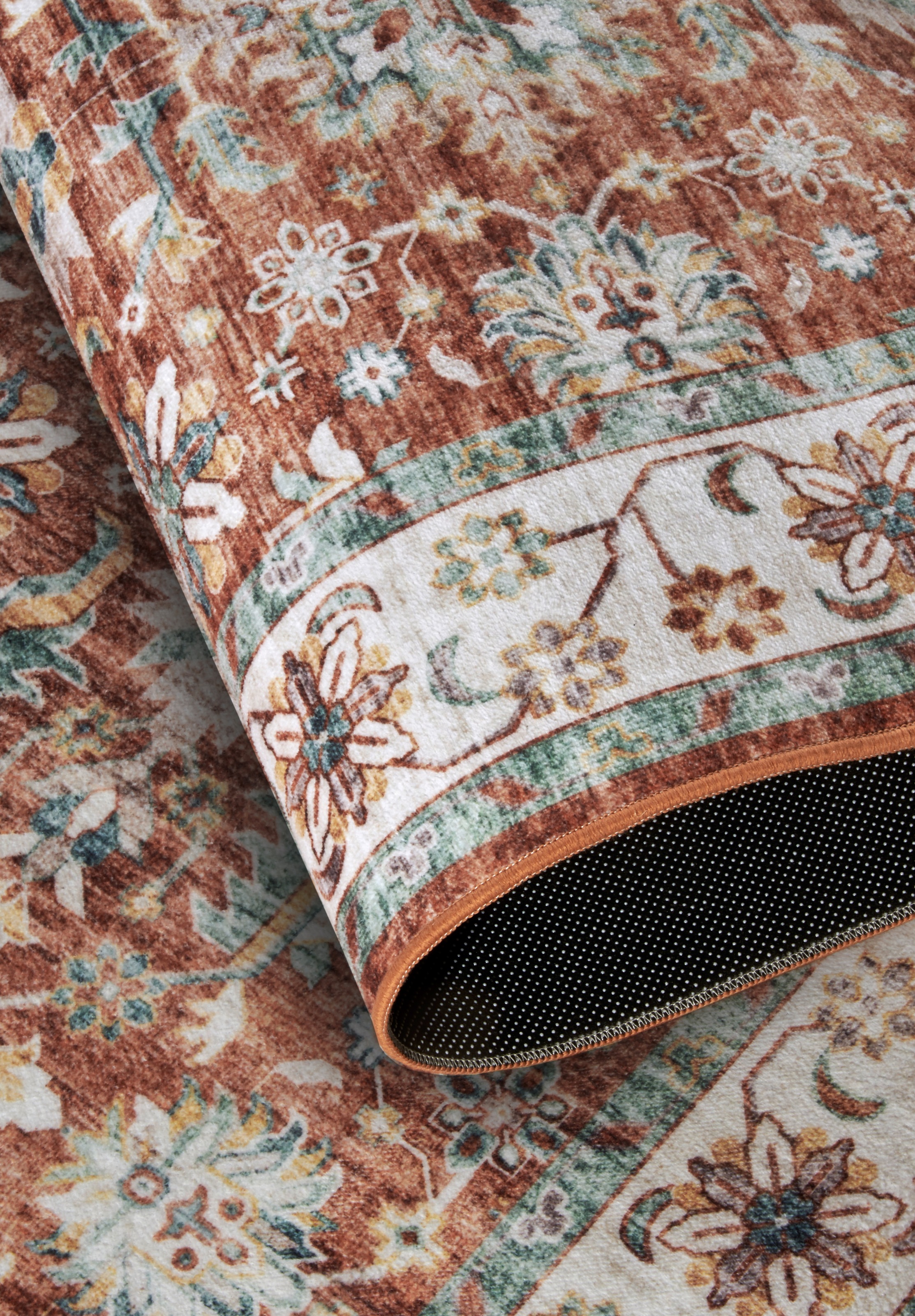 ELLE DECORATION Teppich »Saveh« rechteckig 5 mm Höhe Kurzflor, Anti Rutsch, Vintage, Klassisch, Wohnzimmer, Flur