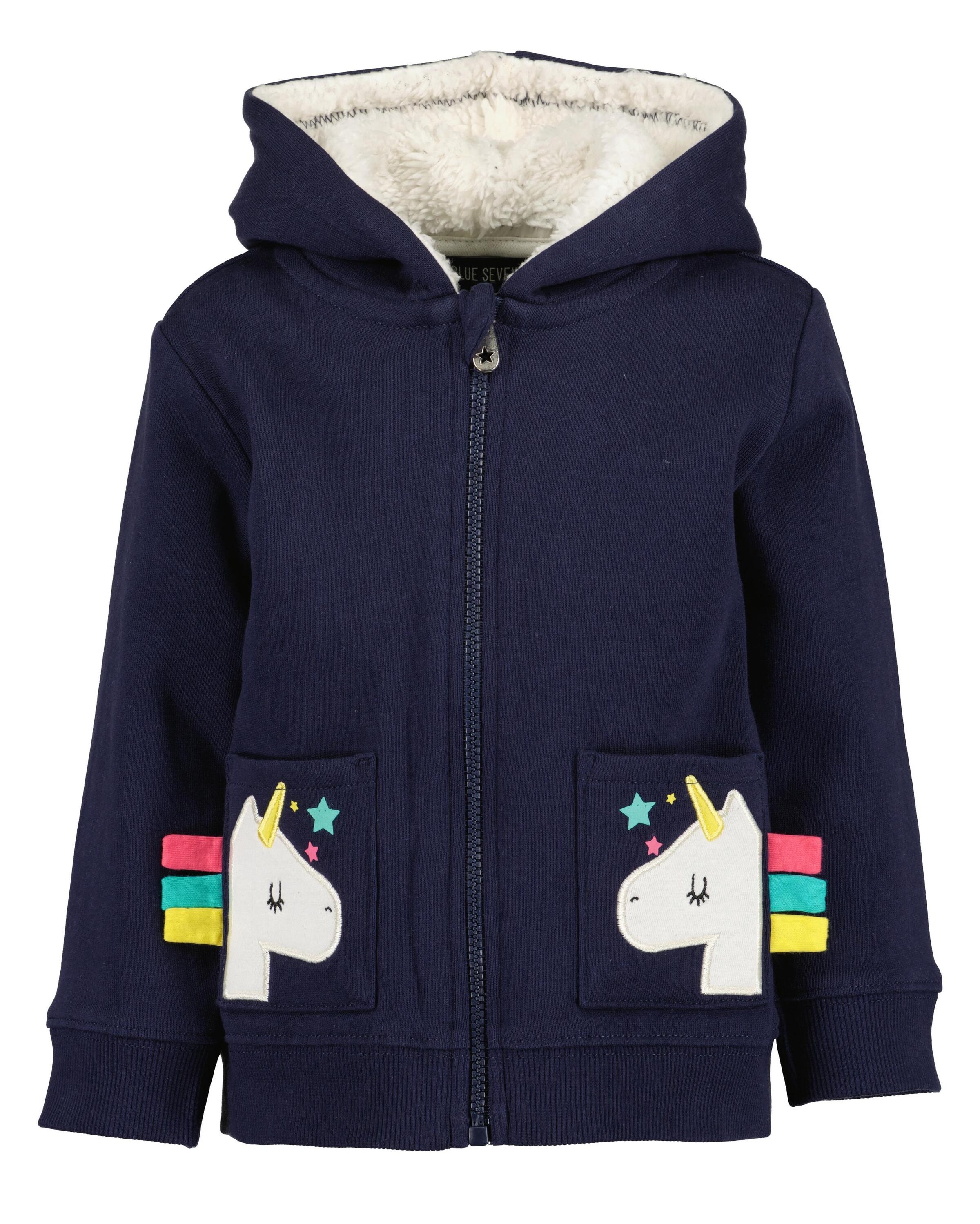 Blue Seven Mädchen Sweatjacke »Sweatjacke« 1 Stk. tlg. in blau, Größe 86