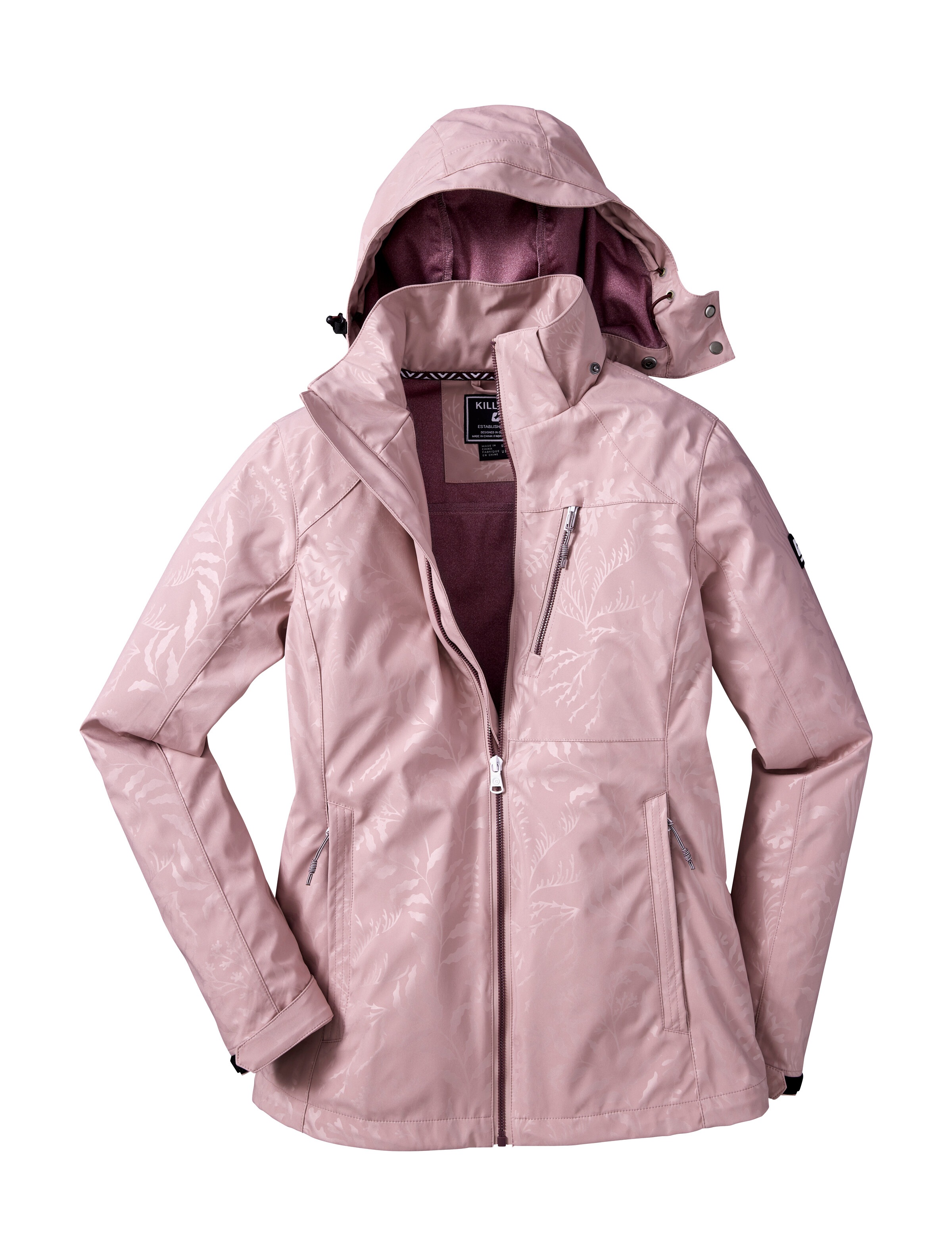 Killtec Softshelljacke »KOS 122 WMN SFTSHLL JCKT FLORAL«, Softshelljacke: Wind- und wasserdicht, atmungsaktiv, Kapuze abzippbar