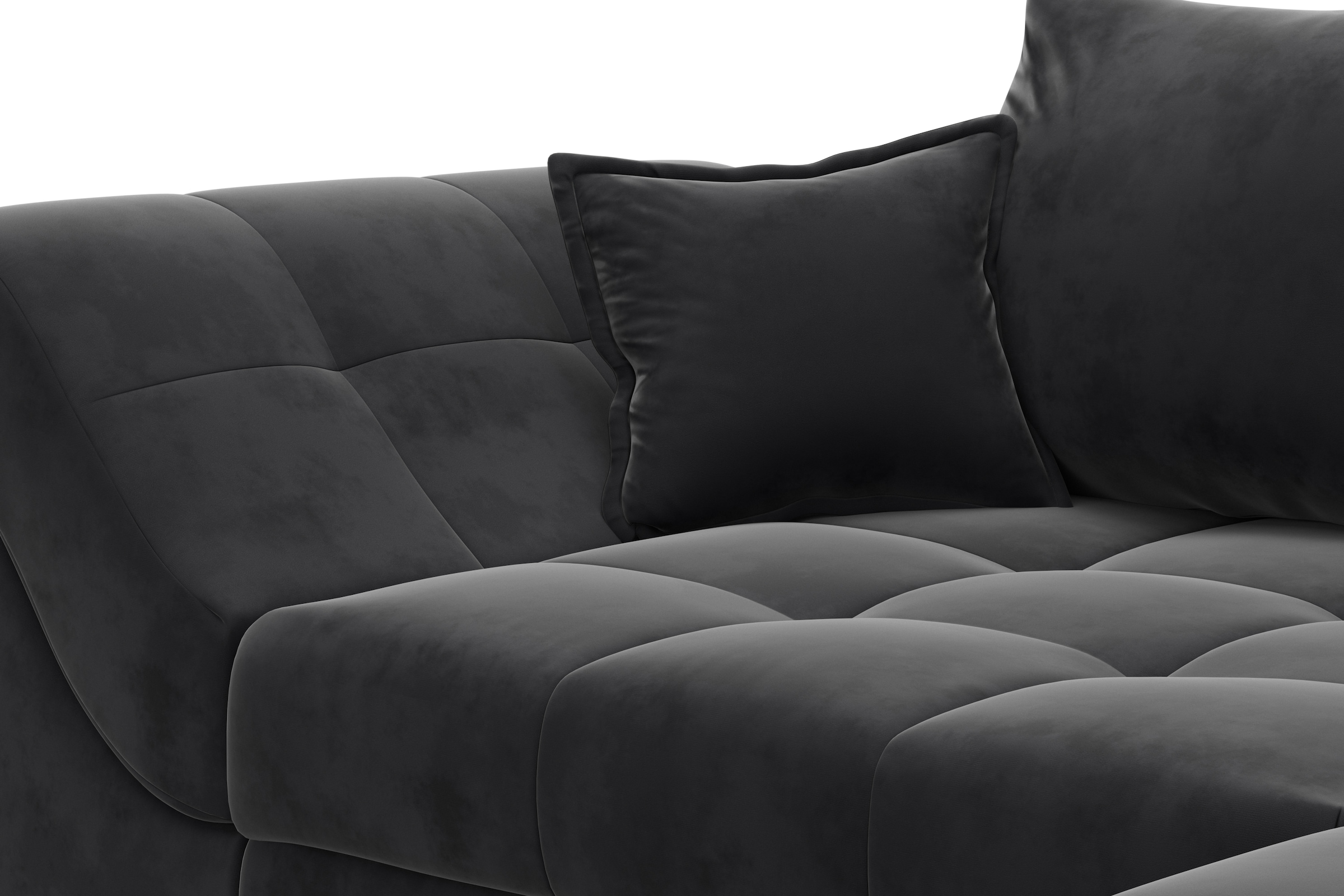 COLLECTION AB Ecksofa »Innsbruck L-Form, B: 247 cm« 3 Zierkissen, Federkern