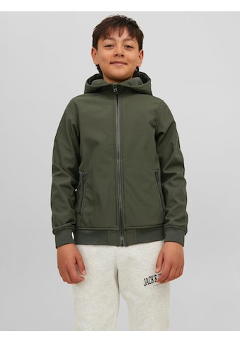 Softshelljacke »JJEBASIC SOFTSHELL HOOD SN JNR«, mit Kapuze