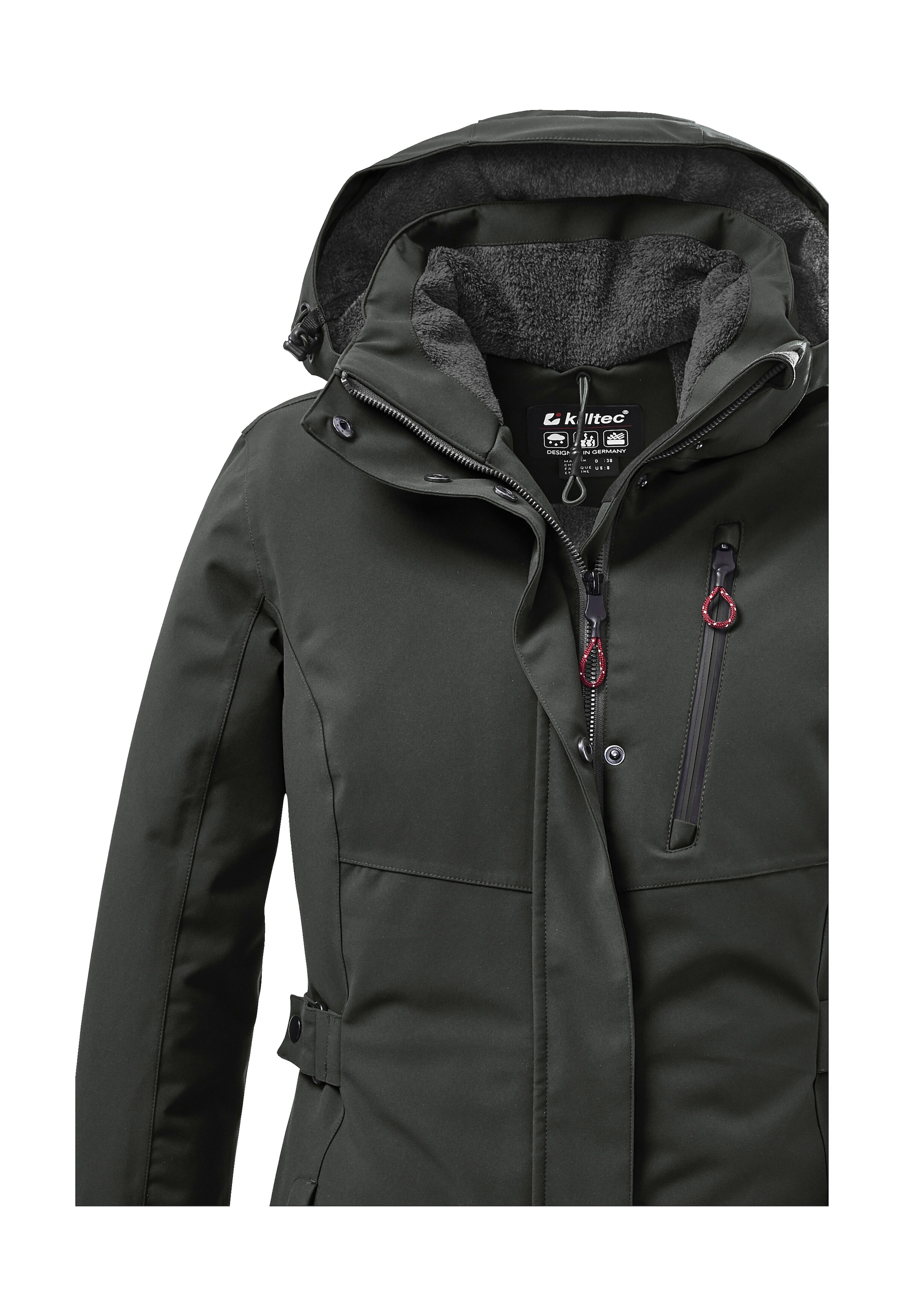 Killtec Parka »KOW 165 WMN PRK« Wasser- und winddichter Parka mit Teddyfleece und abnehmbarer Kapuze