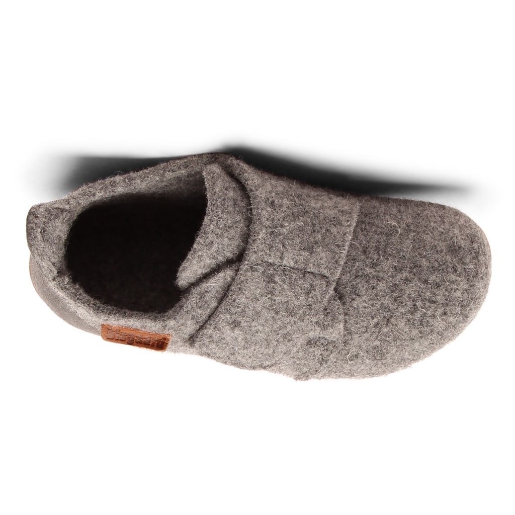 Bisgaard Hausschuh »Bisgaard Casual Wool«, Schlupfschuh, Klettschuh mit Lammwolle gefüttert