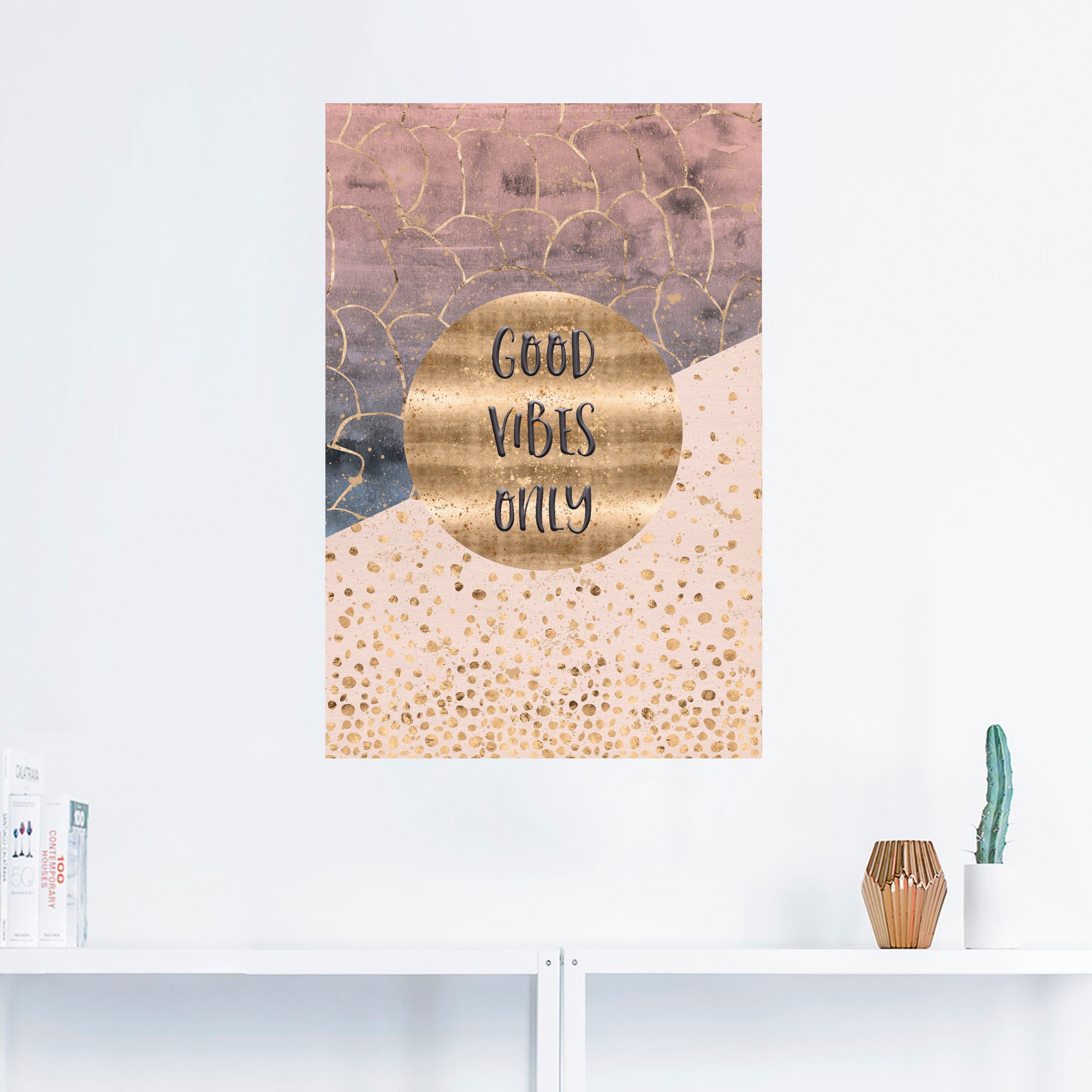 Artland Wandbild »Nur gute Schwingungen«, Sprüche & Texte, (1 St.), als Alubild, Outdoorbild, Leinwandbild, Wandaufkleber, versch. Größen