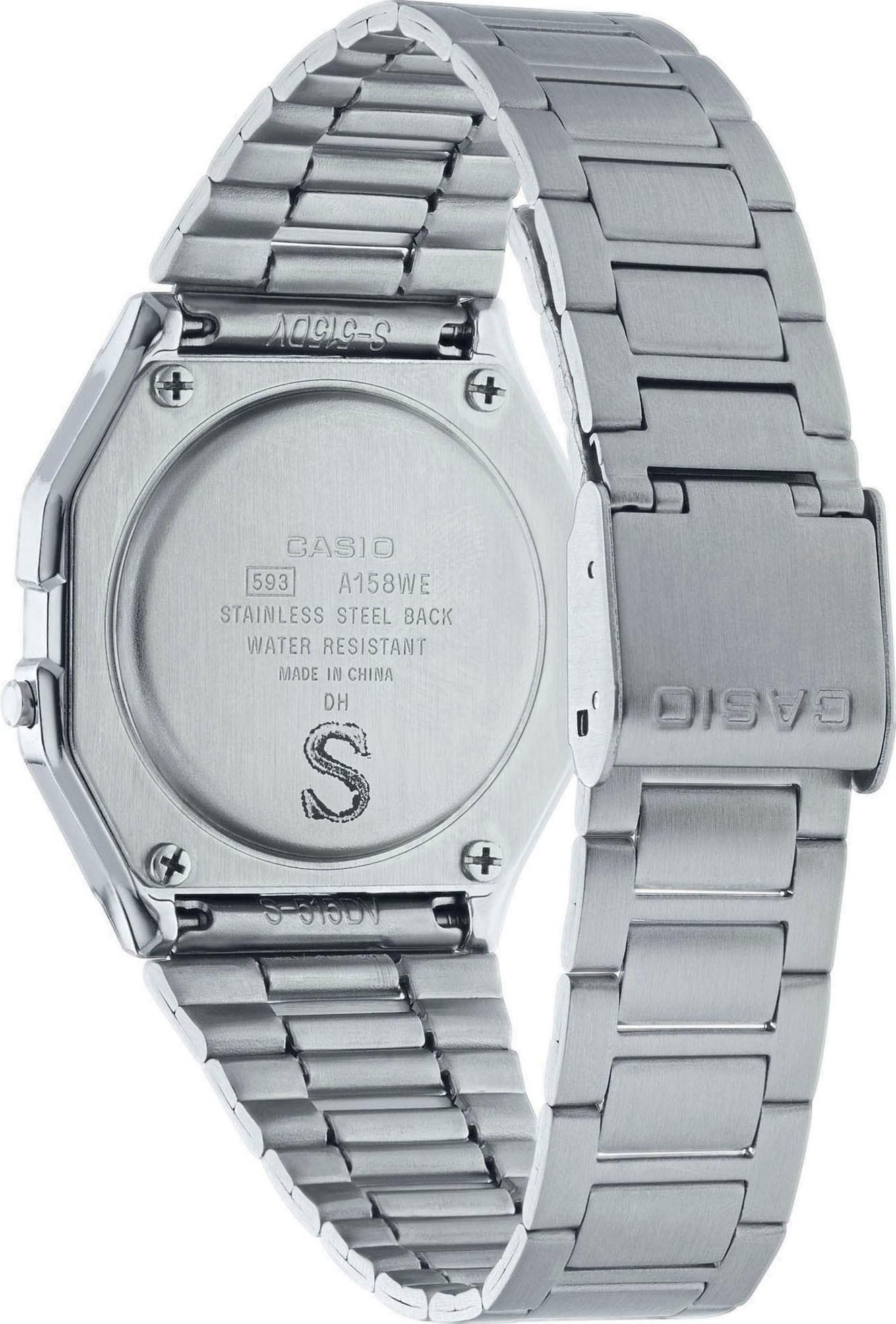 CASIO VINTAGE Chronograph, Quarzuhr, Armbanduhr, Damenuhr, Herrenuhr, Digitaluhr,Edelstahlarmband