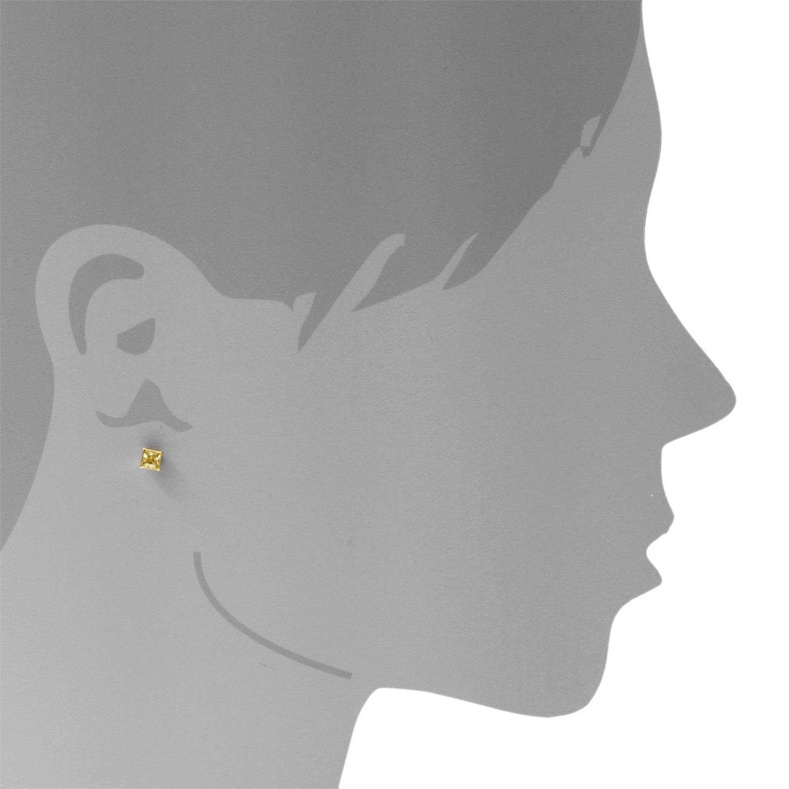 OSTSEE-SCHMUCK Paar Ohrstecker »- Anna 5x5 mm - Gold 333/000 - Zirkonia«