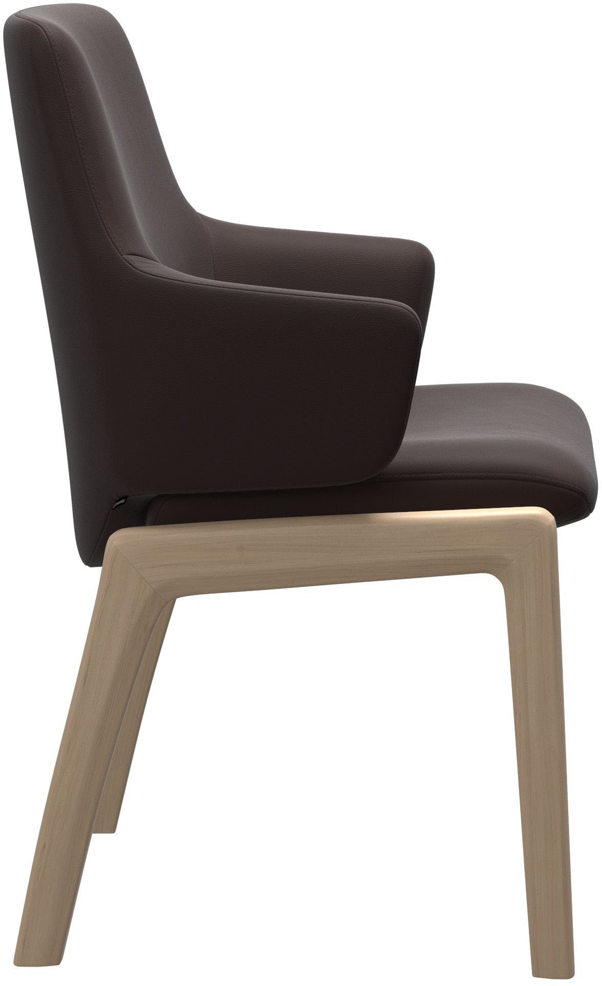 Stressless® Polsterstuhl »Laurel«, Leder PALOMA, Low Back mit Armlehne, Größe L, mit abgerundeten Beinen in Walnuss