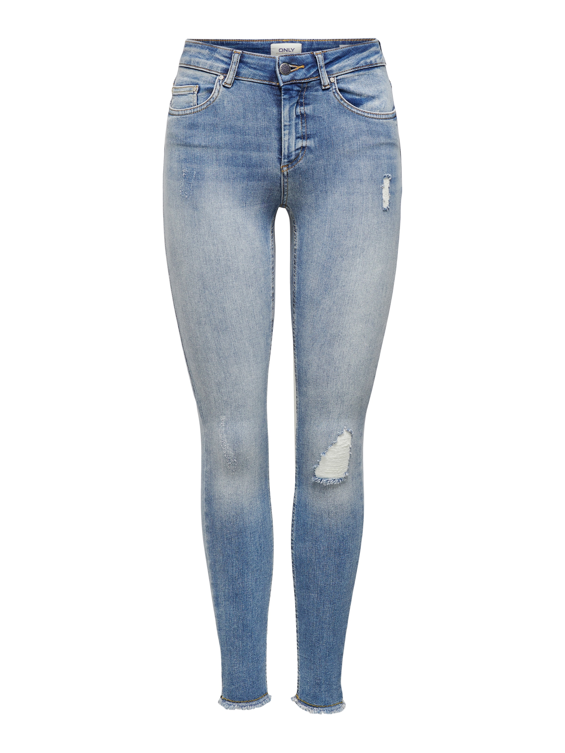 ONLY Ankle-Jeans »ONLBLUSH – Ankle-Jeans mit Destroyed Look für trendige Outfits« Abriebeffekte, modisch, skinny fit, Rundhals, regular fit
