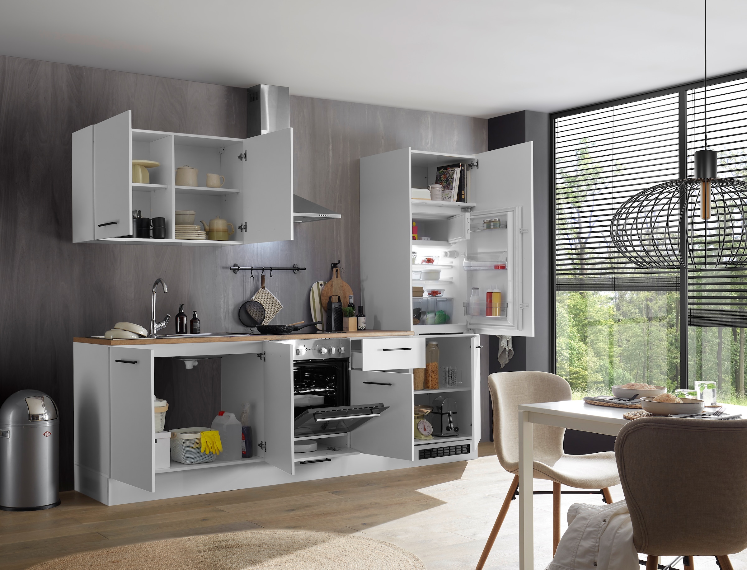 BASIC by Balculina Küchenzeile »Tirol B/H/T 270x212x60 cm« Breite 270 cm, wahlweise mit E-Geräten