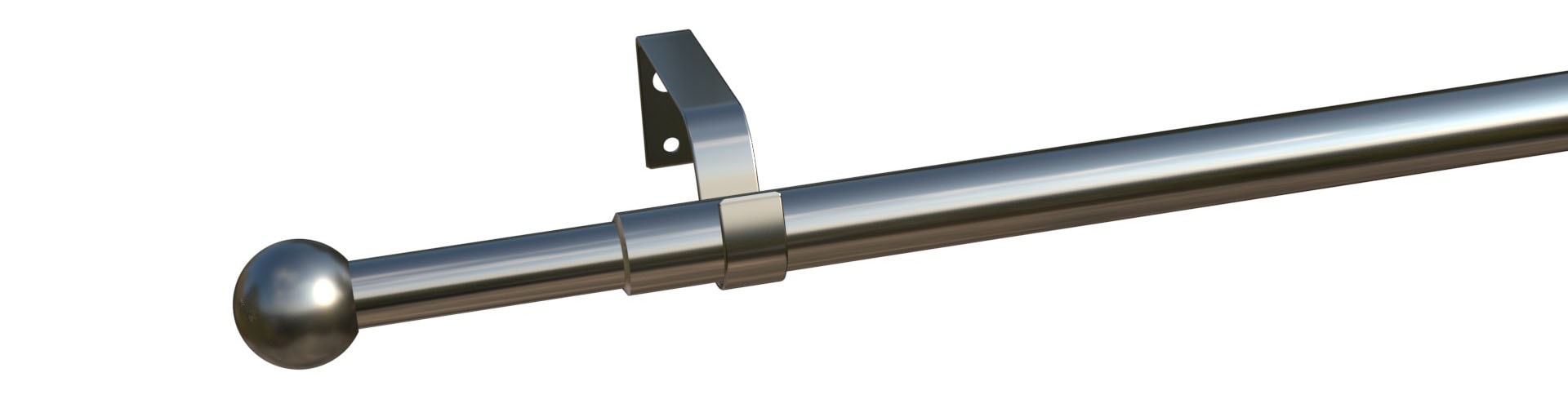 indeko Gardinenstange »Formentor« Ø 16 mm 1 läufig-läufig ausziehbar stufenlos verstellbare Teleskopstange