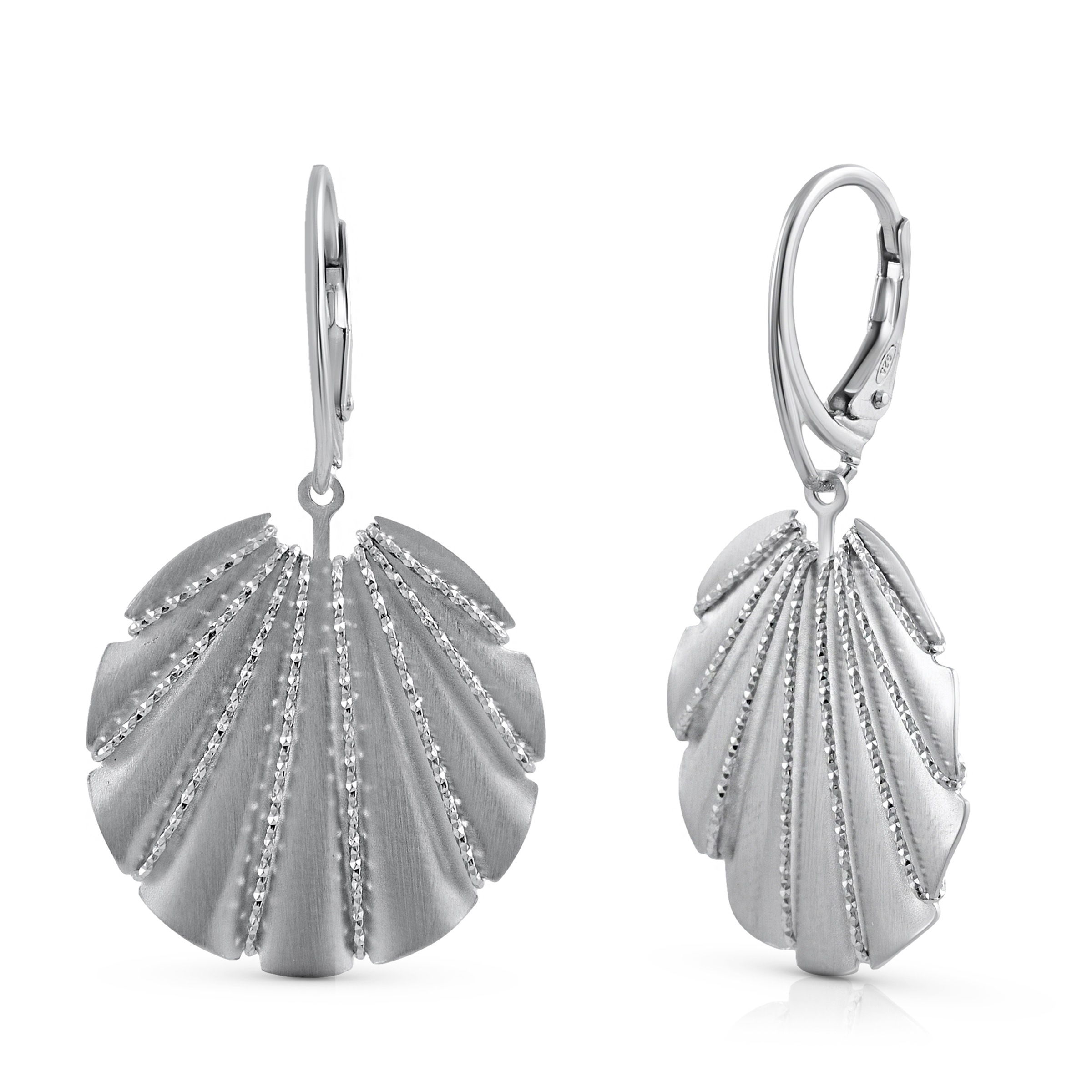 Vivance Paar Ohrhänger »925/- Sterling Silber rhodiniert«, Oberfläche ist matt und diamantiert