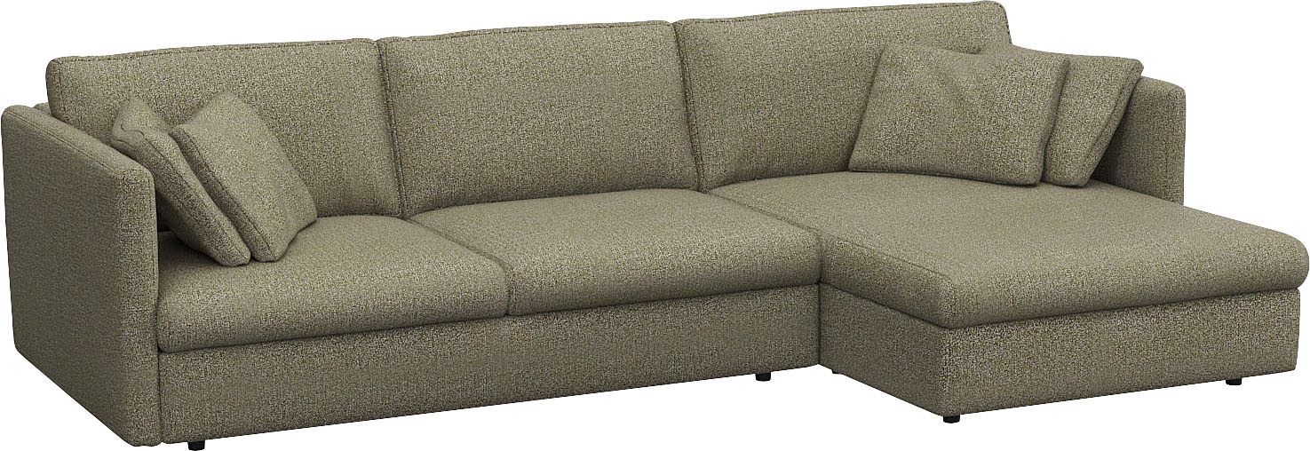 FLEXLUX Ecksofa »Lovane«, Weich & anschmiegsam, große Sitztiefe auf Kaltschaum, Dekokissen inkl.