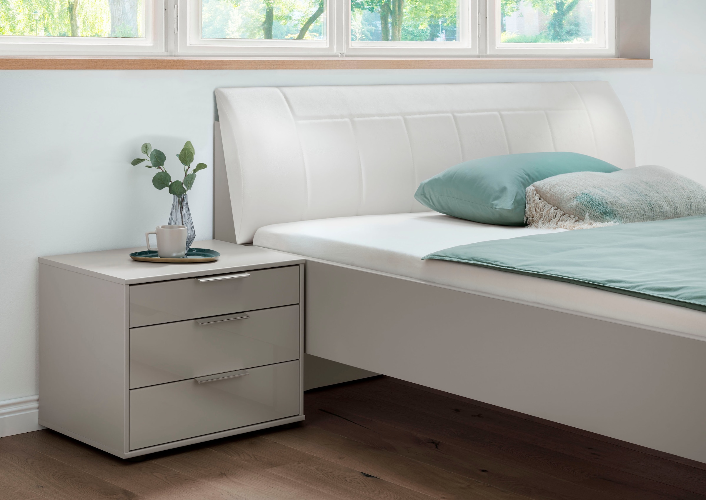 WIEMANN Futonbett »Monaco, Bettgestell, Bettrahmen, komfortables Polsterkopfteil« 4-fache Liegehöhenverstellung, MADE IN GERMANY,  Polsterkopfteil aus Kunstleder, verschiedene Größen, in Komforthöhe