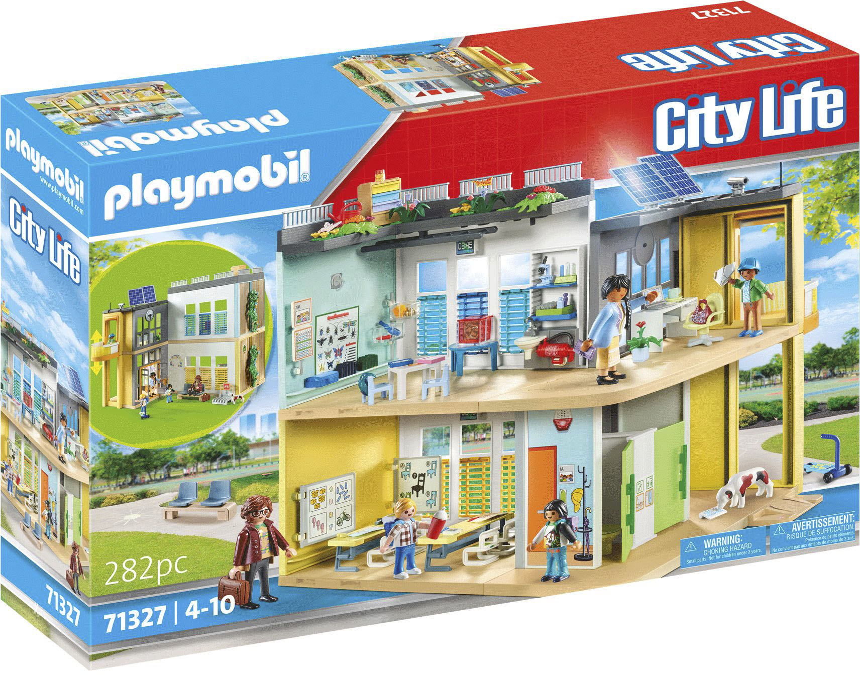 Playmobil Konstruktions-Spielset »Große Schule (71327), My City Life« Made in Germany in bunt