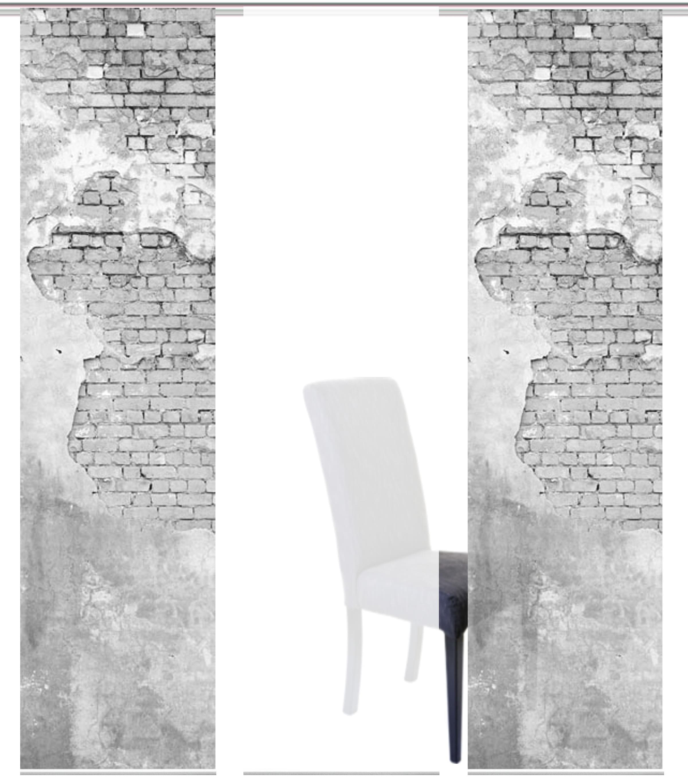 HOME WOHNIDEEN Schiebegardine »WALLONA 3ER SET«, (3 St.), HxB: 245x60