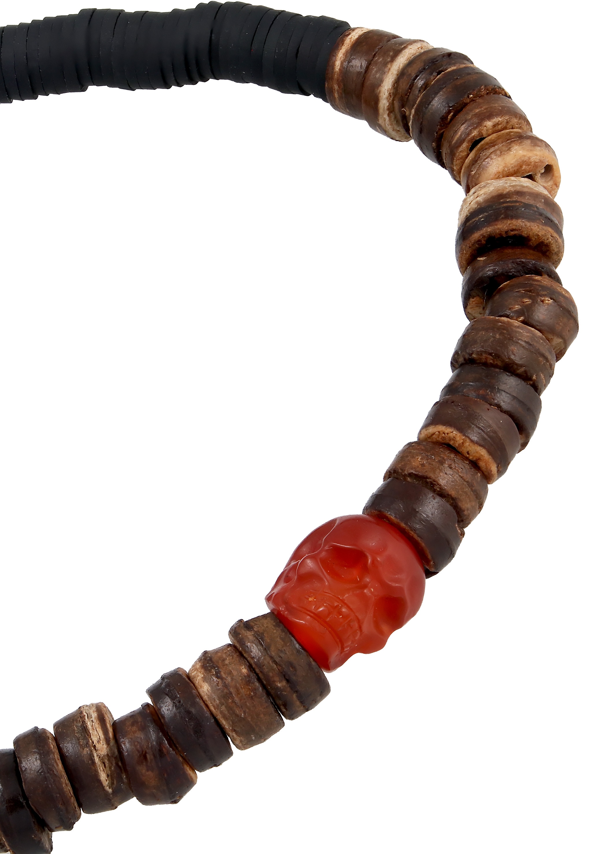 Kuzzoi Armkette »Armband Cornelian Rot Heishi Perlen 925 Sterling Silber«