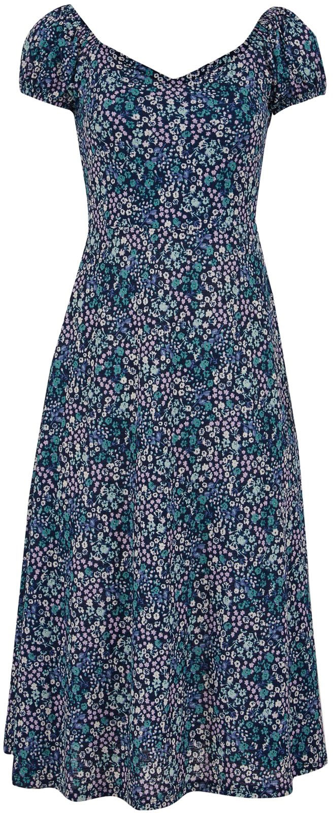 LTB Sommerkleid »TISOZA«, in ausgestellter Passform mit kurzen Ärmeln und floralem Muster