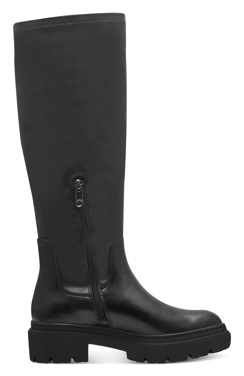 MARCO TOZZI Stiefel »RILLO«, Blockabsatz, Langschaftstiefel mit kurzem Innen-Reißverschluss