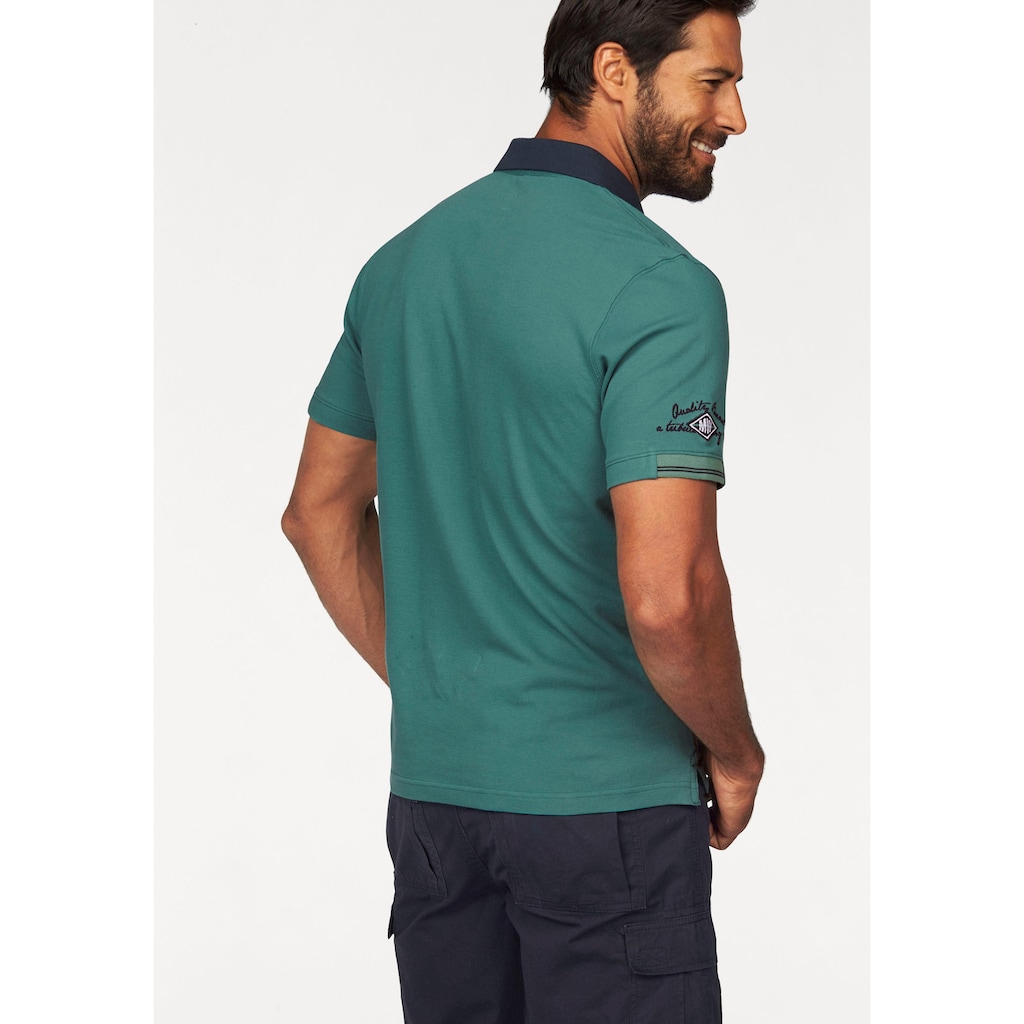 Man's World Poloshirt, in Piqué-Qualität mit Kontrastkragen