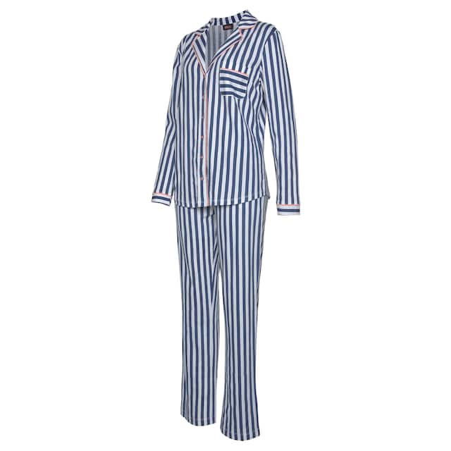 H.I.S Pyjama, (2 tlg., 1 Stück), in klassischem Schnitt mit Streifenmuster  bestellen bei OTTO