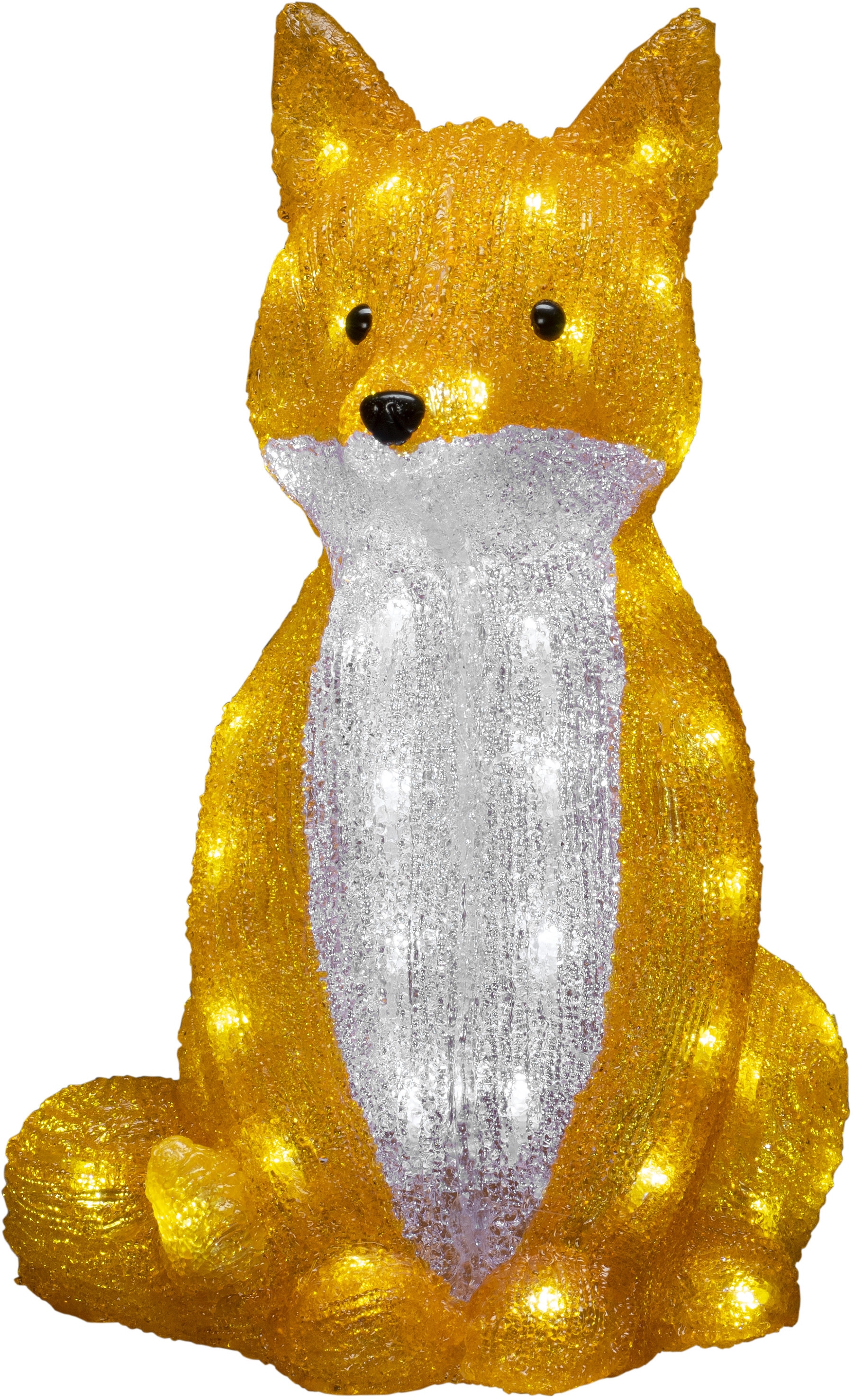 KONSTSMIDE Weihnachtsfigur »Weihnachtsdeko aussen«, LED 64 kalt Dioden sitzend, bestellen Fuchs, Acryl weiße bei (1 St.), OTTO