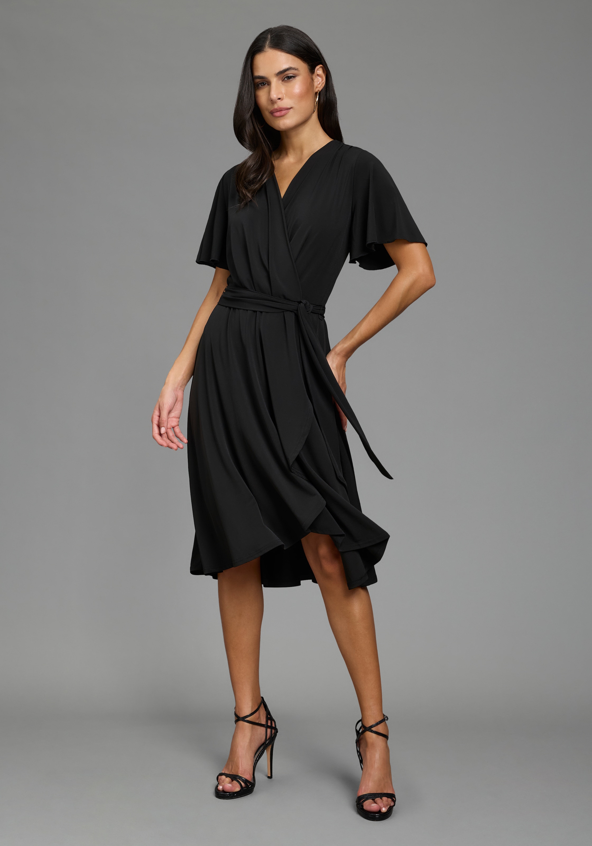 Laura Scott Abendkleid knielang, figurbetont, aus elastischem Single Jersey