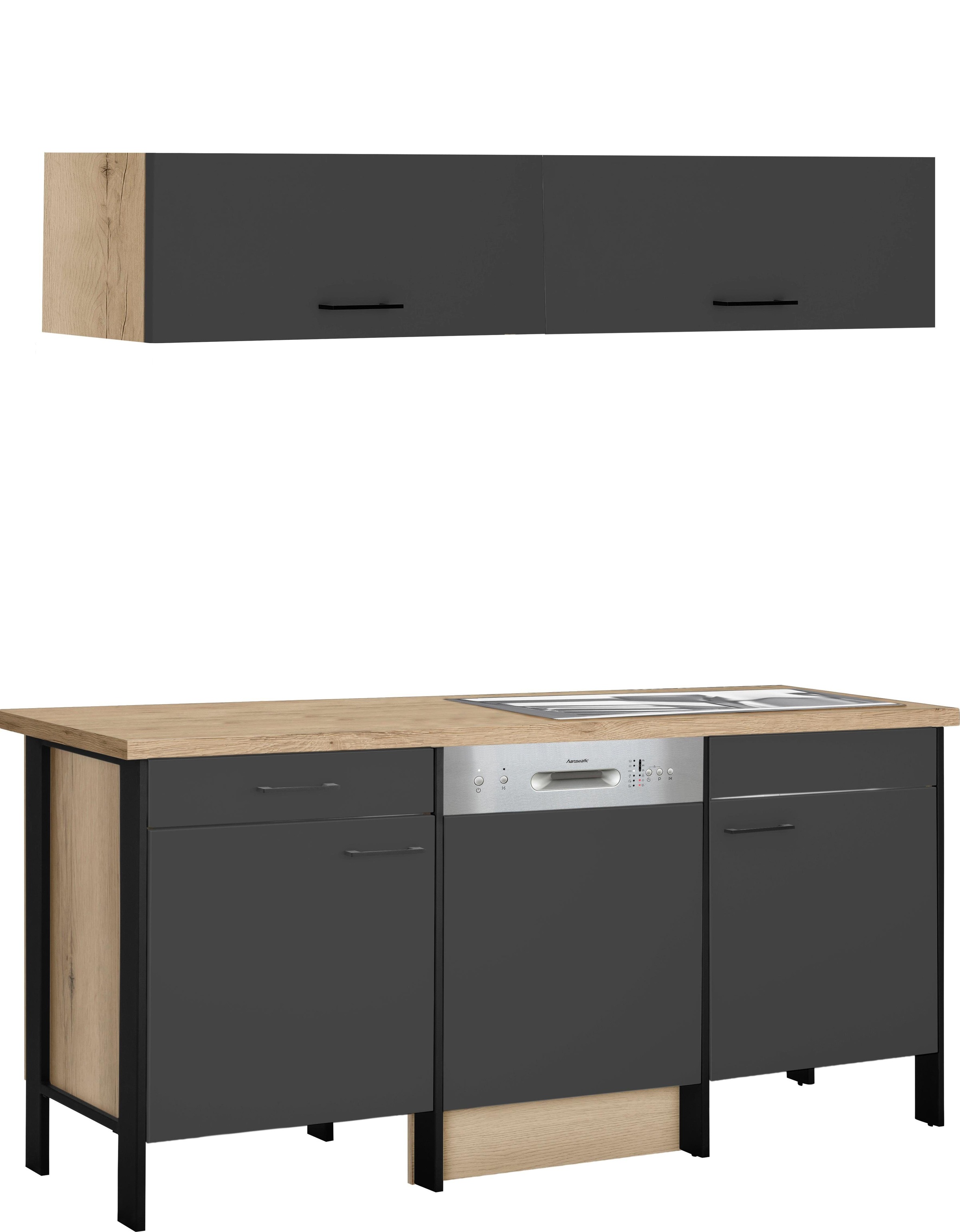 OPTIFIT Küchen-Set »Tokio«, (5 tlg.), 192 cm breit, mit Stahlgestell, mit Vollauszug