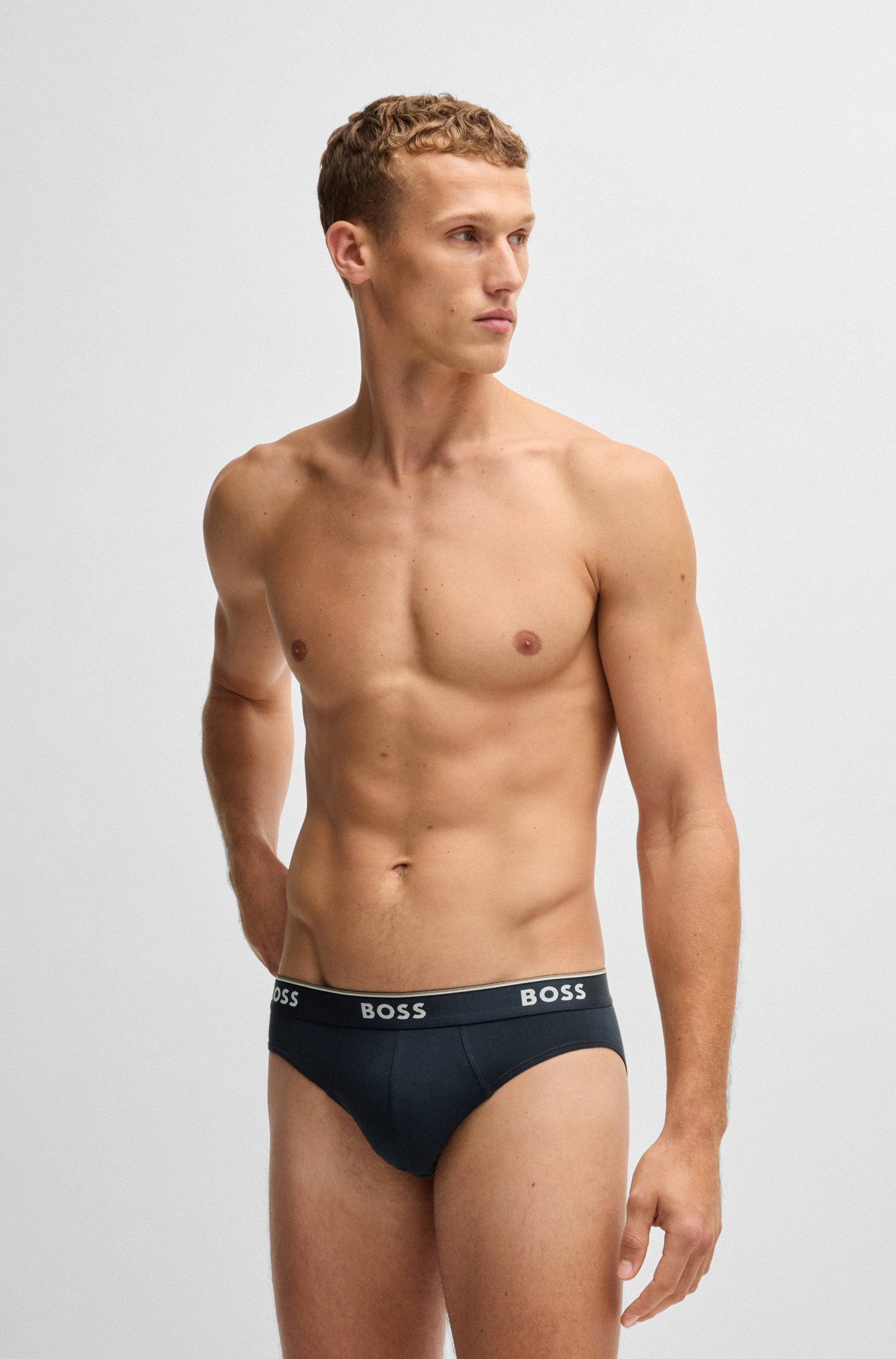 BOSS Slip, (Packung, 3er-Pack), mit Logo Webbund