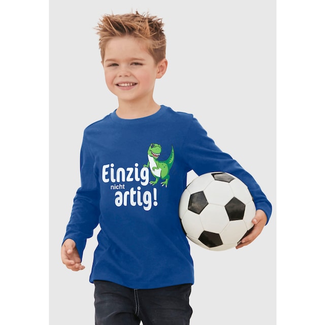 KIDSWORLD Langarmshirt »EINZIG NICHT ARTG!«, Spruch bei OTTO