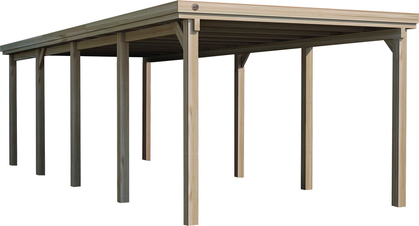 Weka Einzelcarport »617 Gr.3« Holz 270 cm braun in braun, Größe B/H/T: 215 cm x