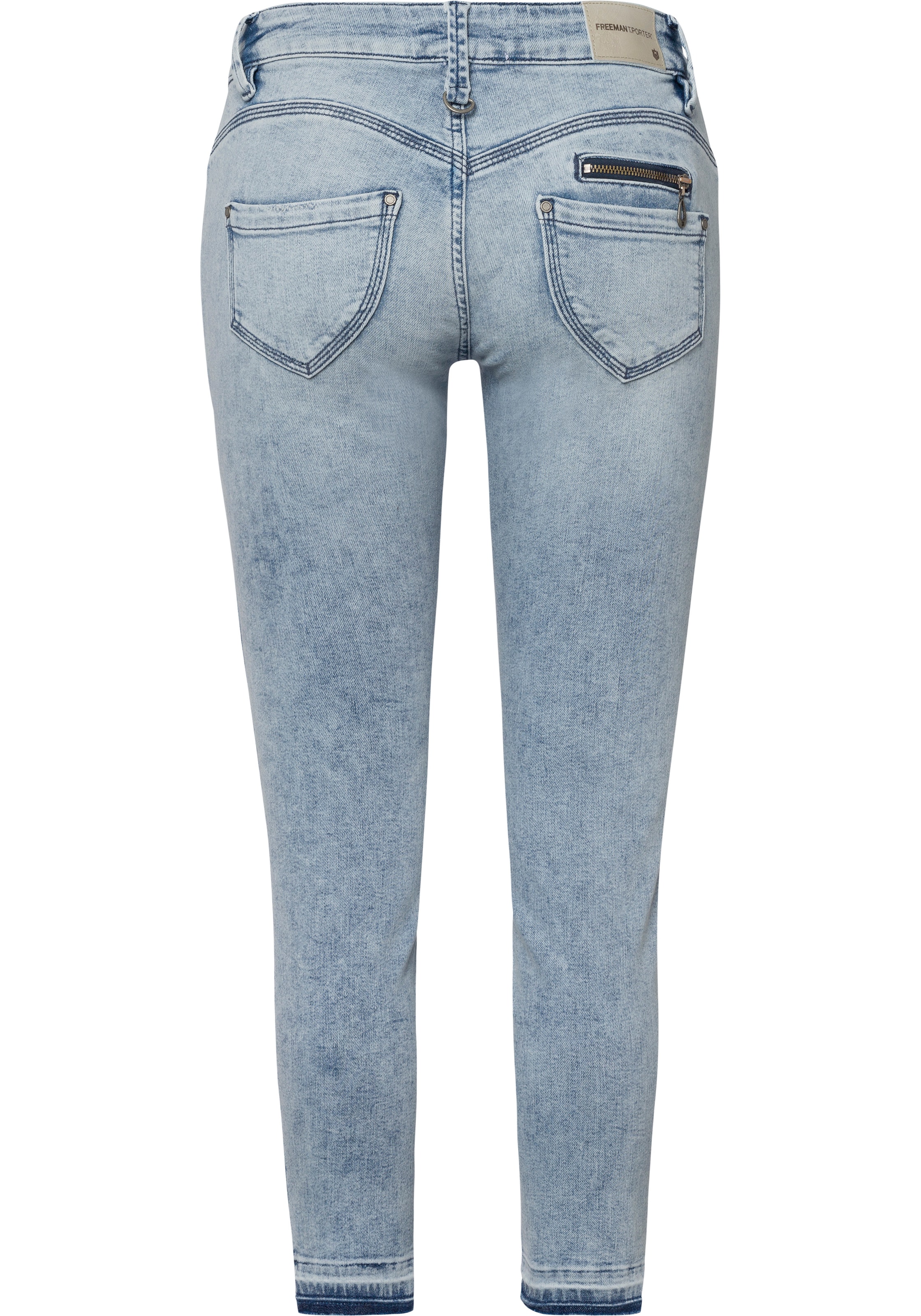Freeman T. Porter Skinny-fit-Jeans, mit ornamental gemustertem Knopf