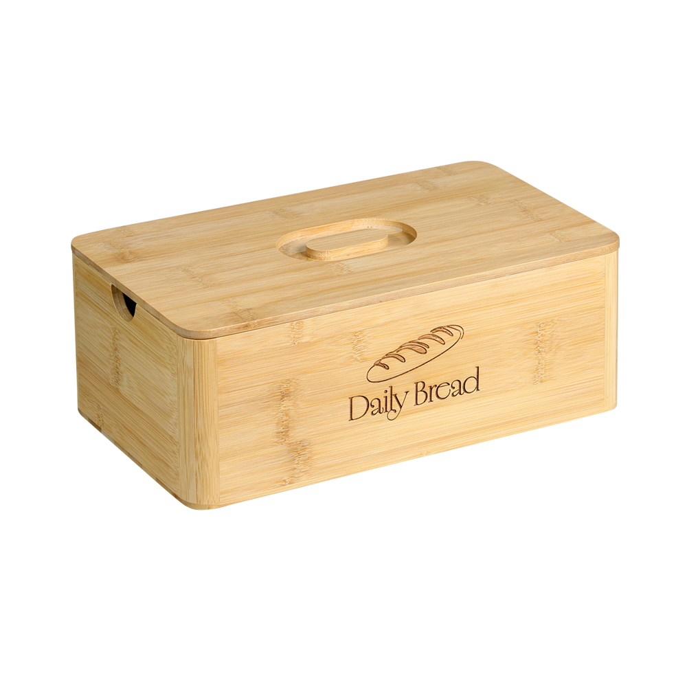 KESPER® Brotkasten »Brotbox, Bambus, FSC« mit Deckel, mit Einbrand