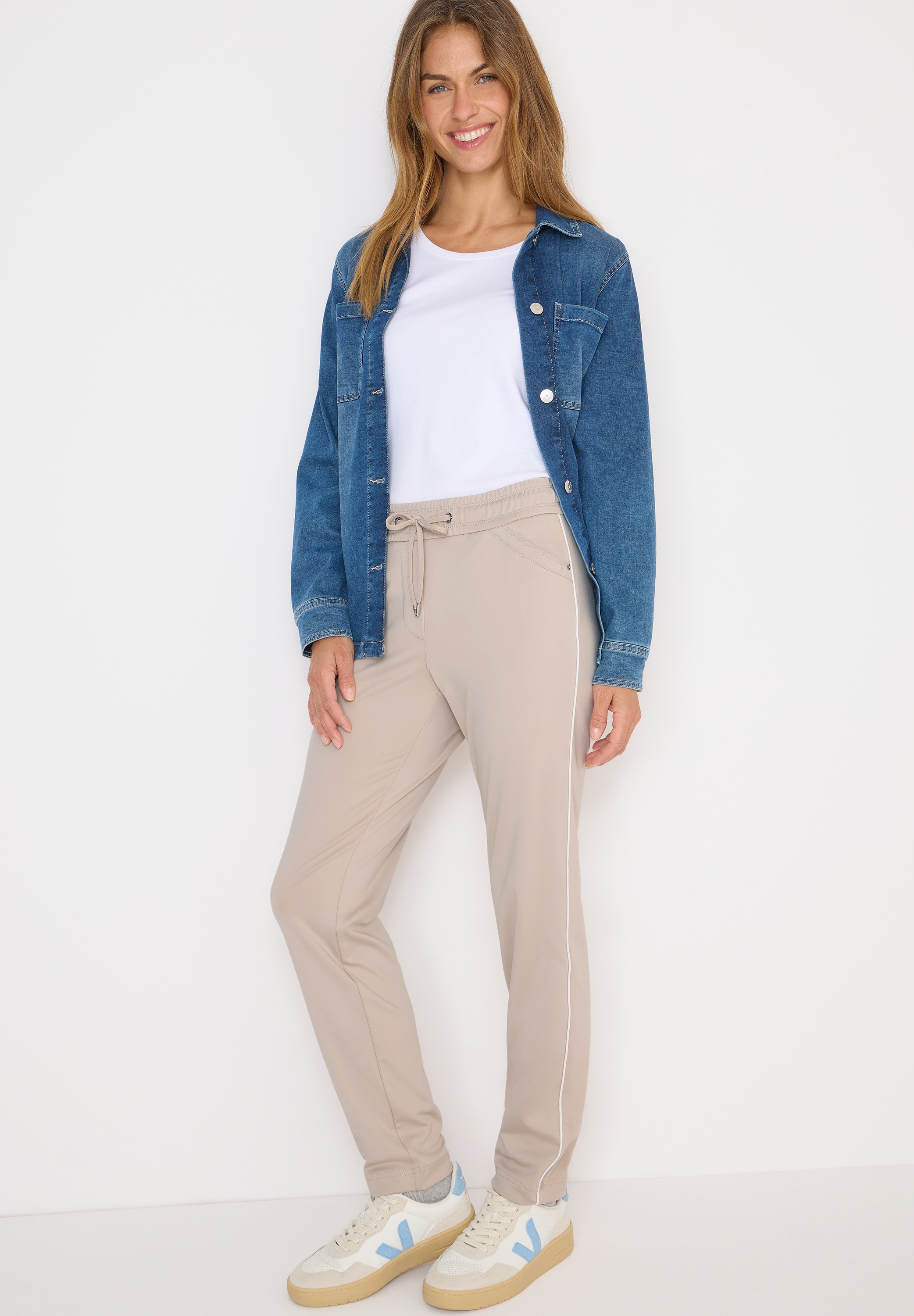 Cecil Stoffhose »Style Tracey«, mit Gallonstreifen und elastischem Bund mit Tunnelzug