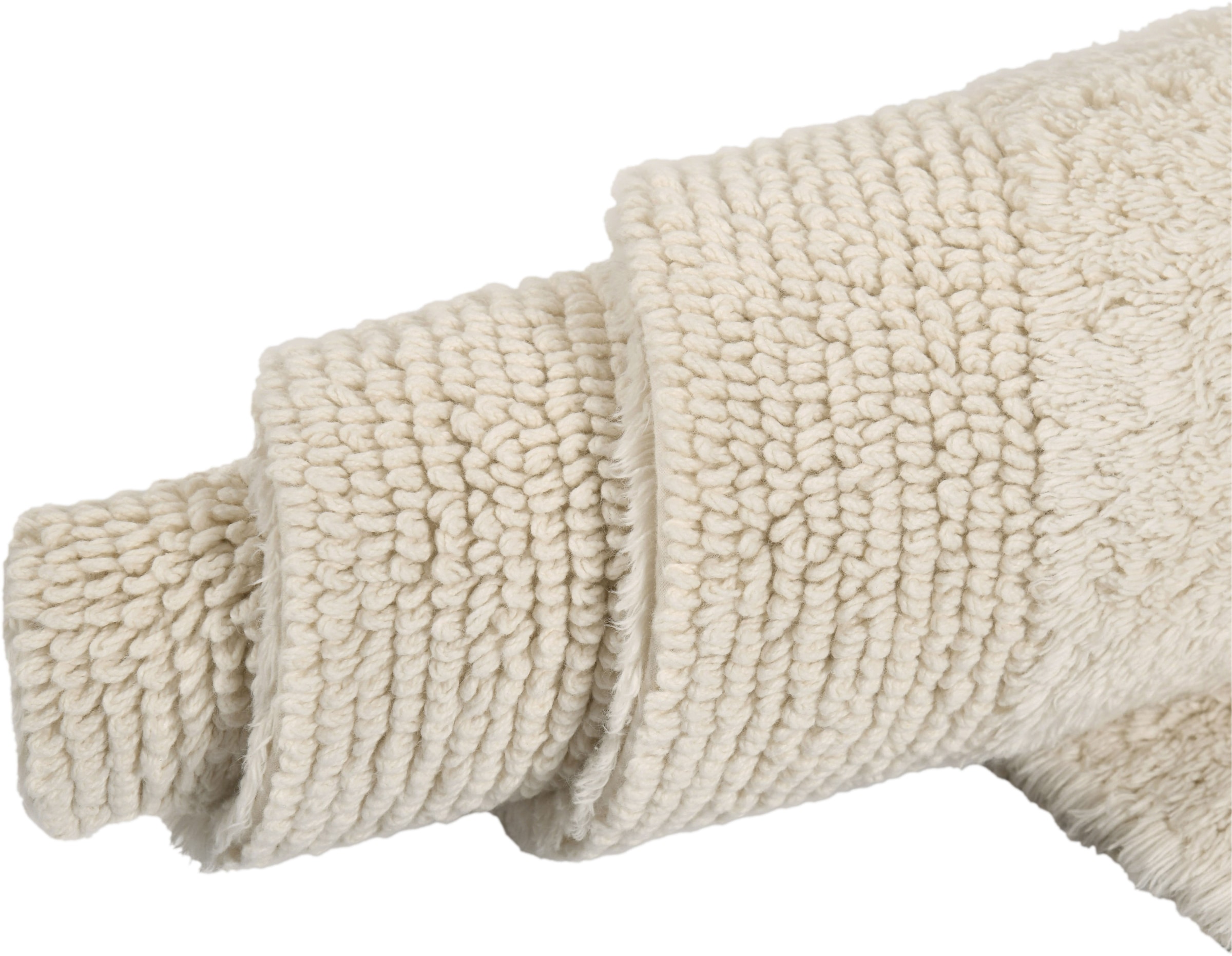 OTTO home Badematte »Kapra, Badvorleger, Badezimmer Teppich« Höhe 14 mm beidseitig nutzbar | fußbodenheizungsgeeignet | strapazierfähig mit Bordüre, Badteppich, Badematte, Baumwolle