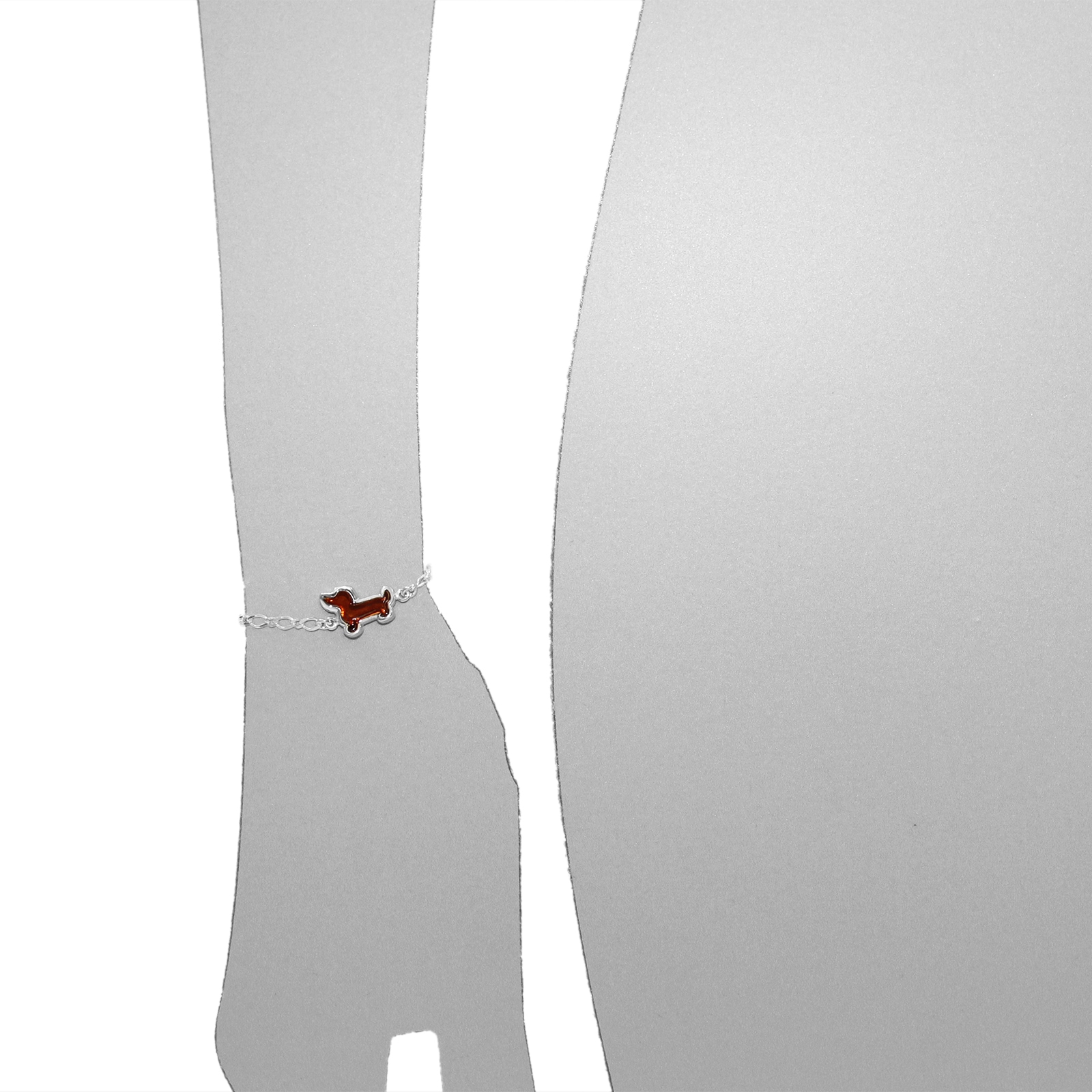 OSTSEE-SCHMUCK Armband »- Dackel - Silber 925/000 - Bernstein«