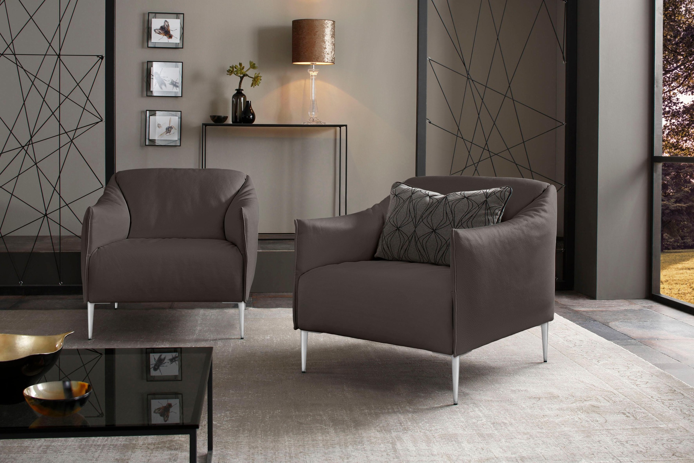 W.SCHILLIG Cocktailsessel »sally« mit Metallfüßen in Chrom glänzend