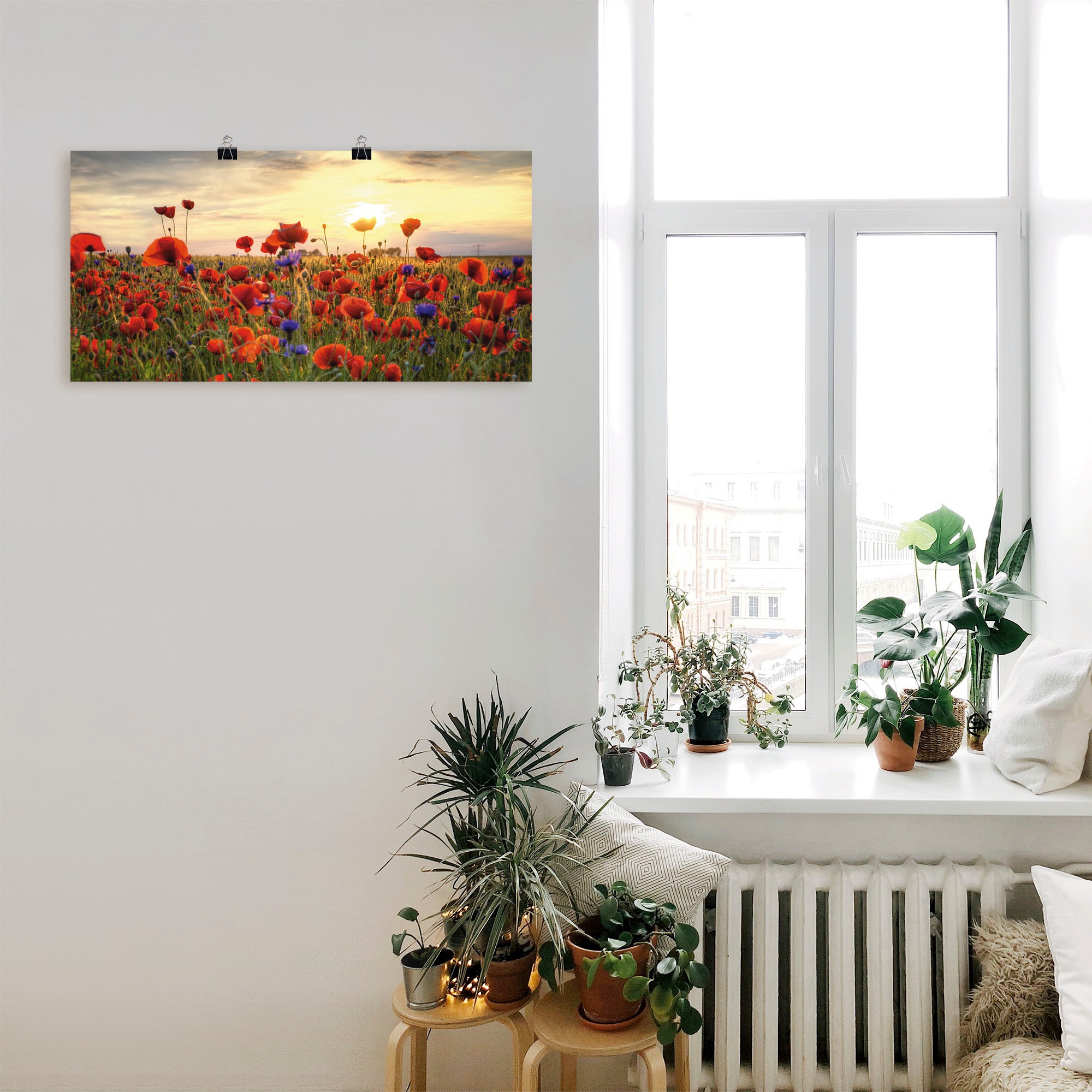 Artland Wandbild »Mohnblumen«, Blumen, (1 St.), als Alubild, Outdoorbild, Leinwandbild, Poster, Wandaufkleber
