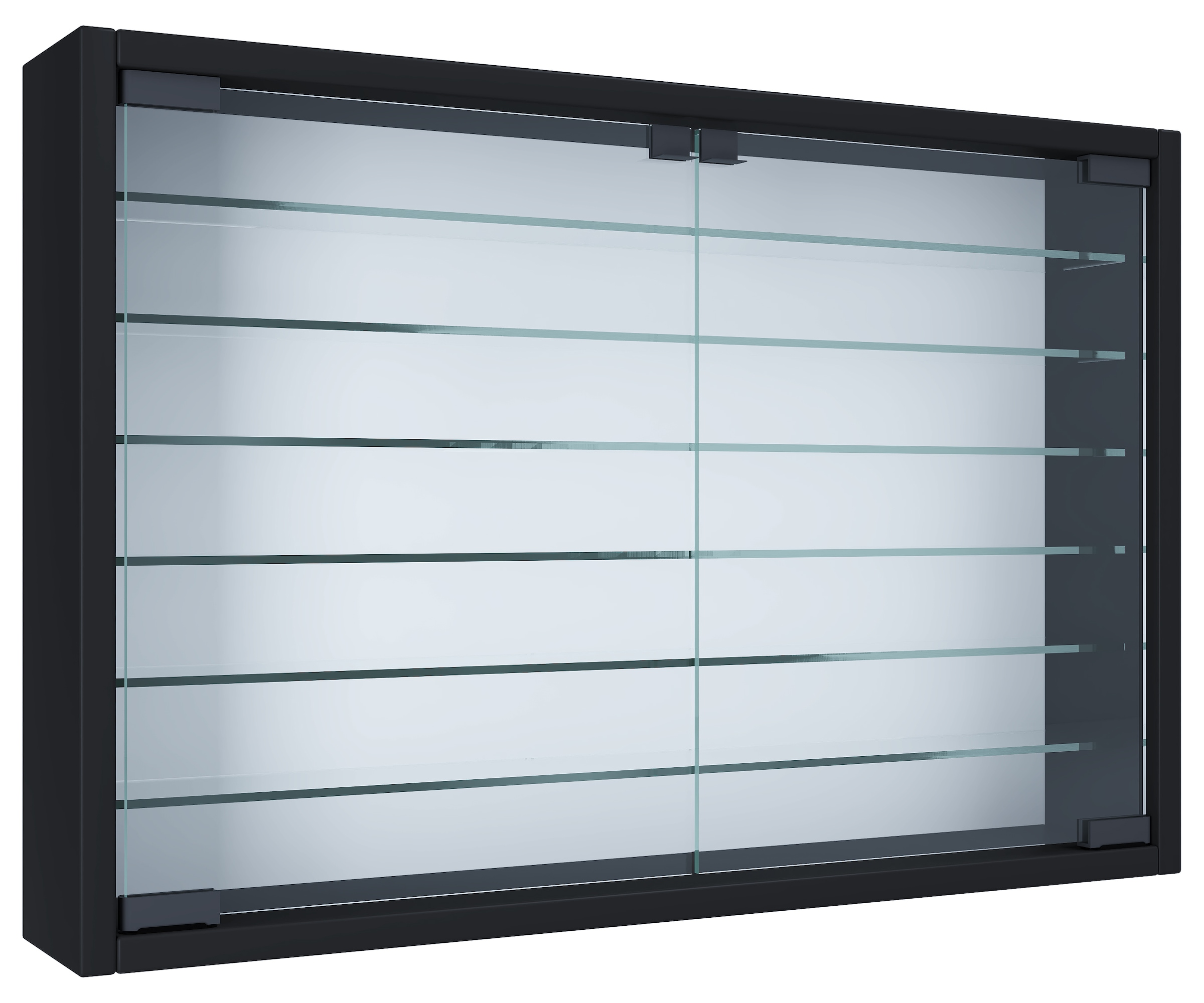 VCM Wandregal »VCM VCM | Glasvitrine hängend | Vitrine Glas mit ESG-Sicherheitsglas | Maße: H. 40 x B. 60 x T. 10 cm | Hängevitrine Glas | Modern und platzsparend | Glas Vitrinenschrank - Mandosa XL«
