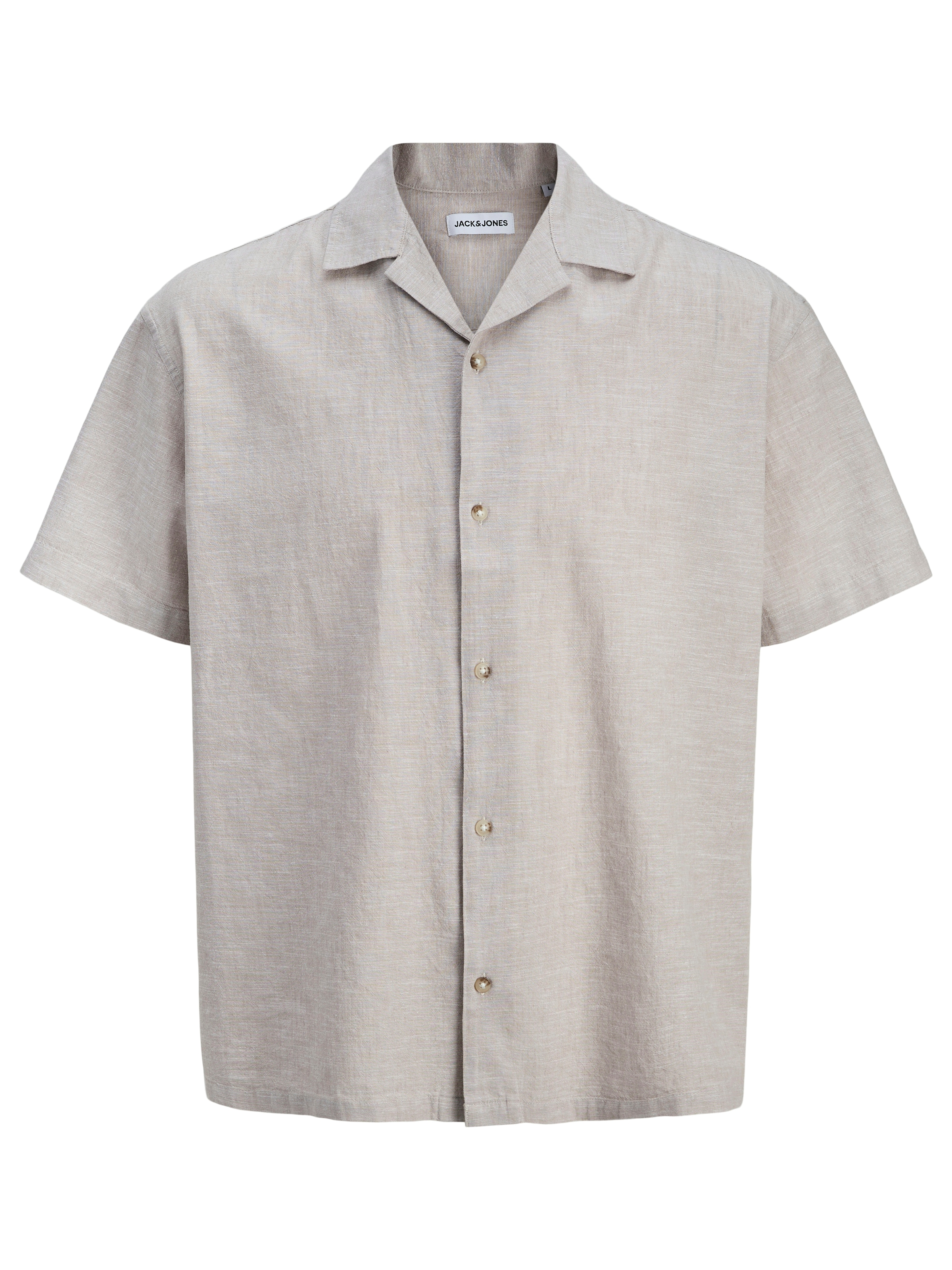 Jack & Jones Kurzarmhemd »JJESUMMER LINEN BLEND RESORT SHIRT SS SN« Baumwollmischung, relaxed fit