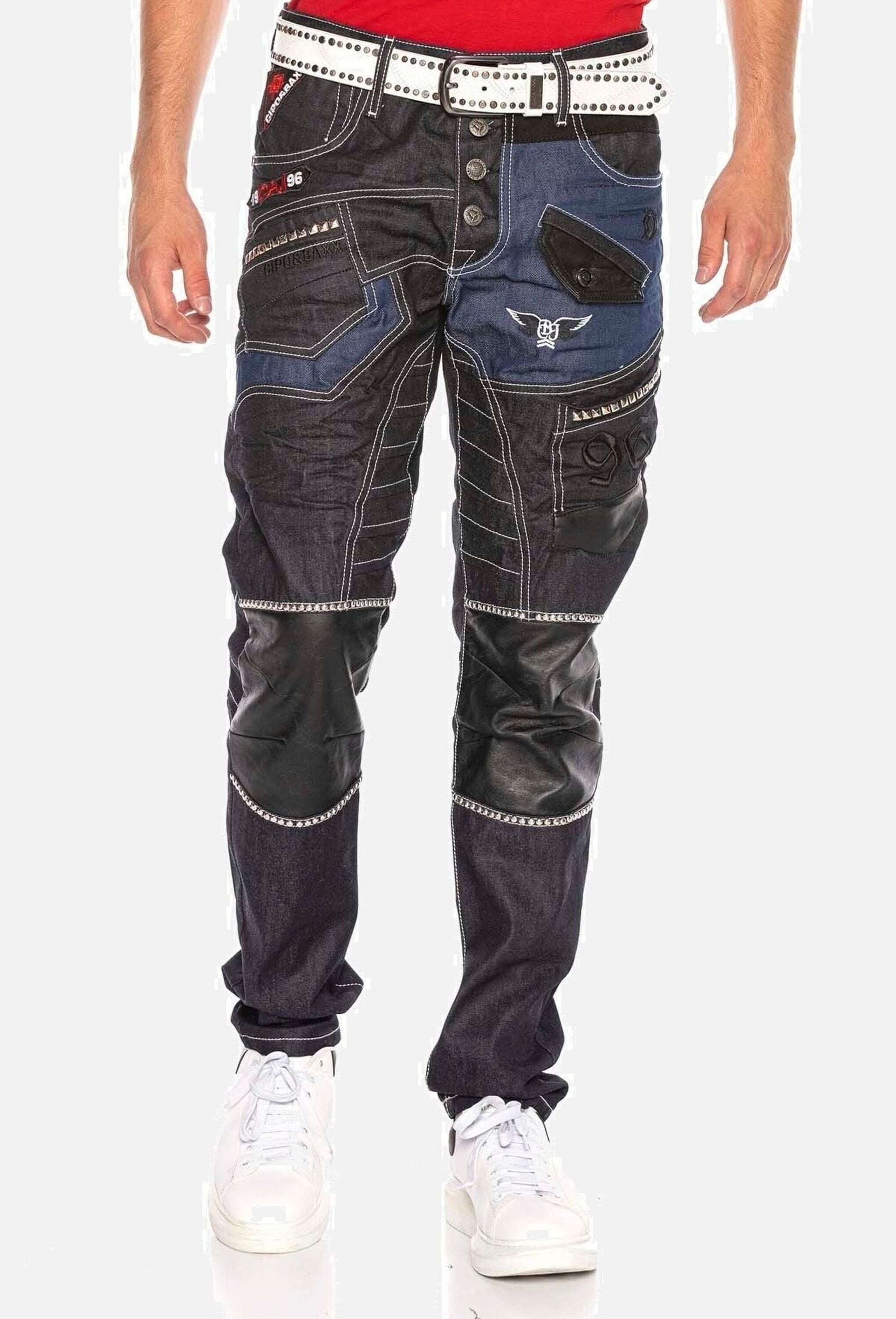 Cipo & Baxx Straight-Jeans »Cipo & Baxx Jeans DENIM« Straight Fit-Jeans im stylischen Design, CD639