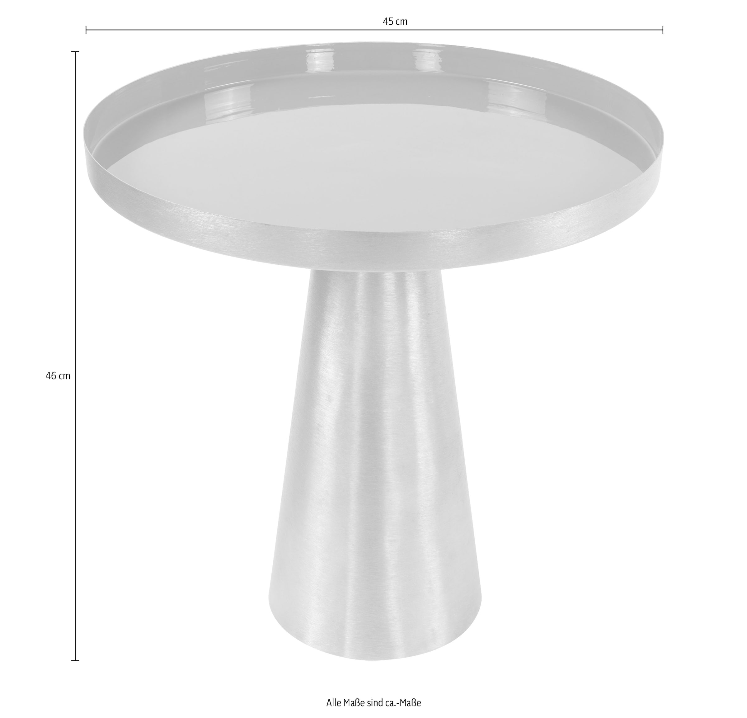 Kayoom Beistelltisch »Morrison 425, Beistelltisch in runder Form, stilvolles Retro-Design«, (1 St.), in Tablettform, pflegeleicht, Tablettrandhöhe: 3,2 cm