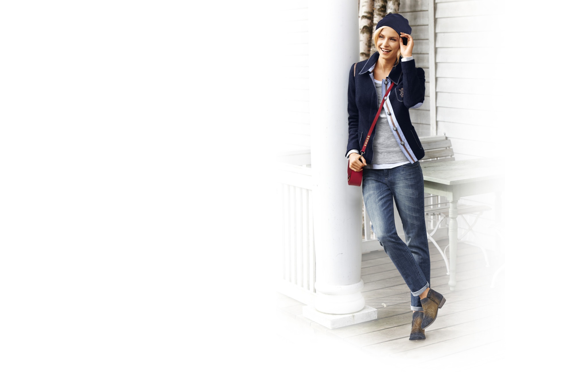 Blazerjacke mit Kontrast-Details
