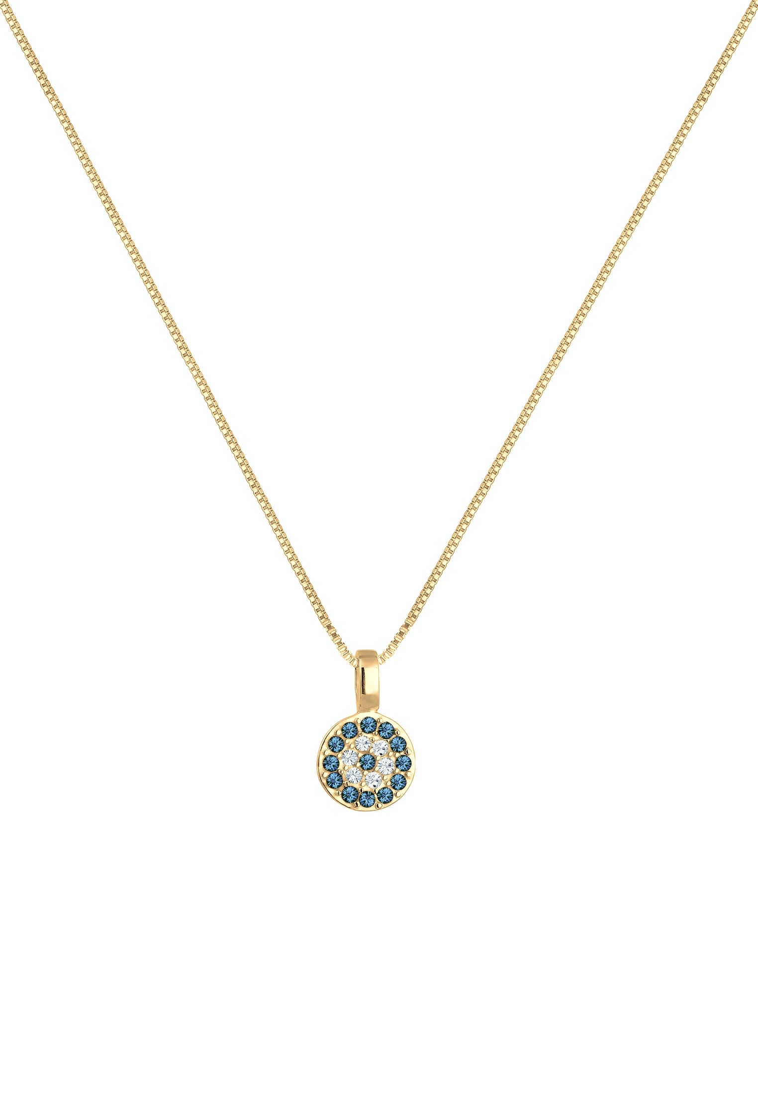 Elli Silberkette »Halskette Evil Eye Kristalle Basic 925 Silber«