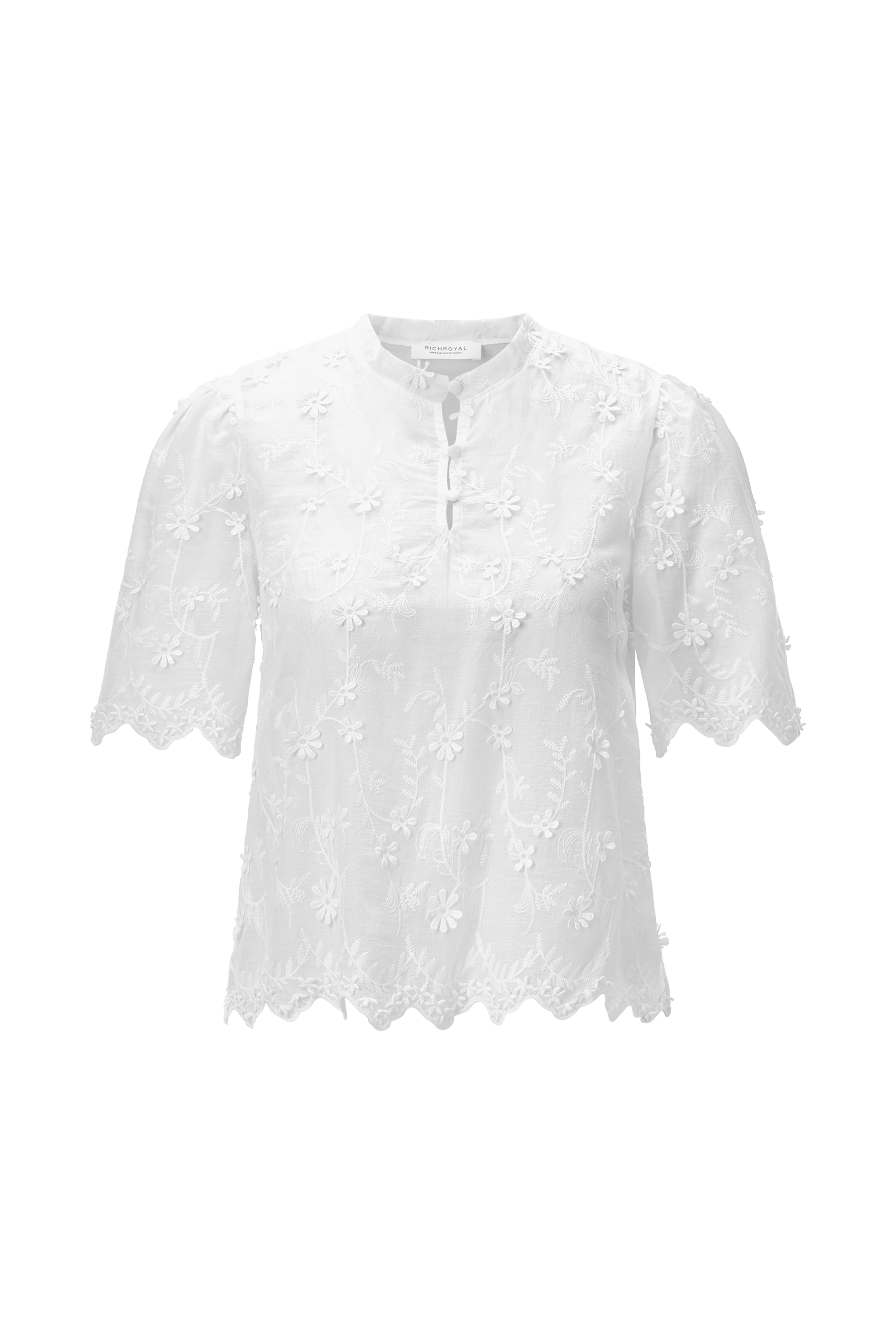 RICHROYAL Blusentop Regular fit mit Spitzendetails