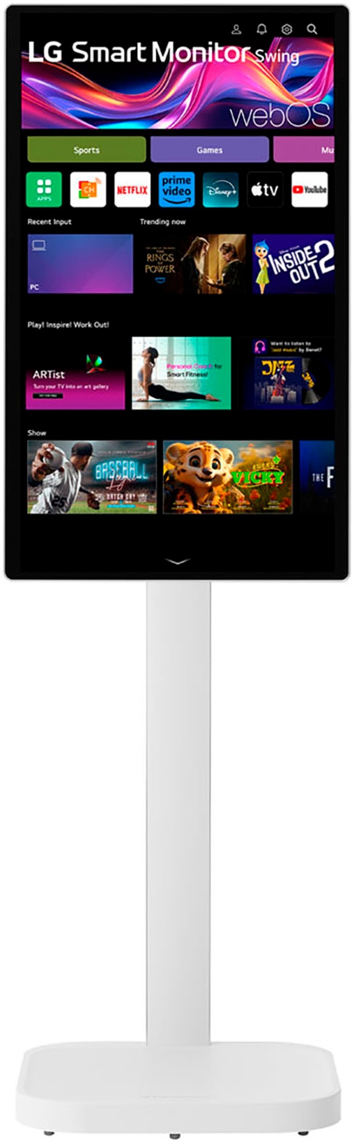 LG LED-Monitor »32U889SA 31,5 Zoll 4K-UHD IPS-Smart Monitor« 80 cm/32 ″  3840 x 2160 px 5 Reaktionszeit 60 Hz mit Touchscreen und Standfuß mit Rollen