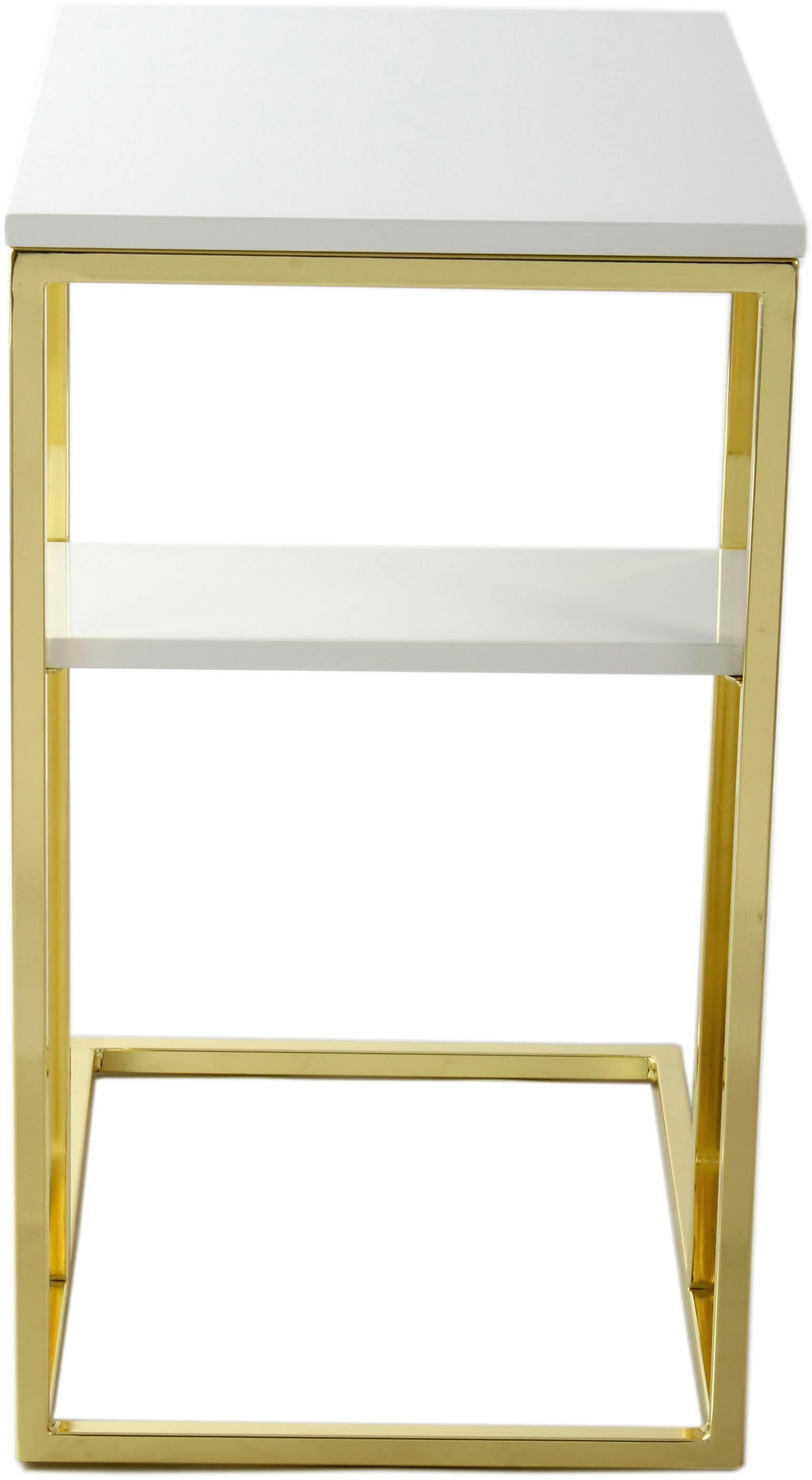 Kayoom Beistelltisch »Lucilla 225, Beistelltisch in eleganter Optik, in rechteckiger Form«, (1 St.), Modernes C-Form, dezentes Design, mit zusätzlicher Ablage