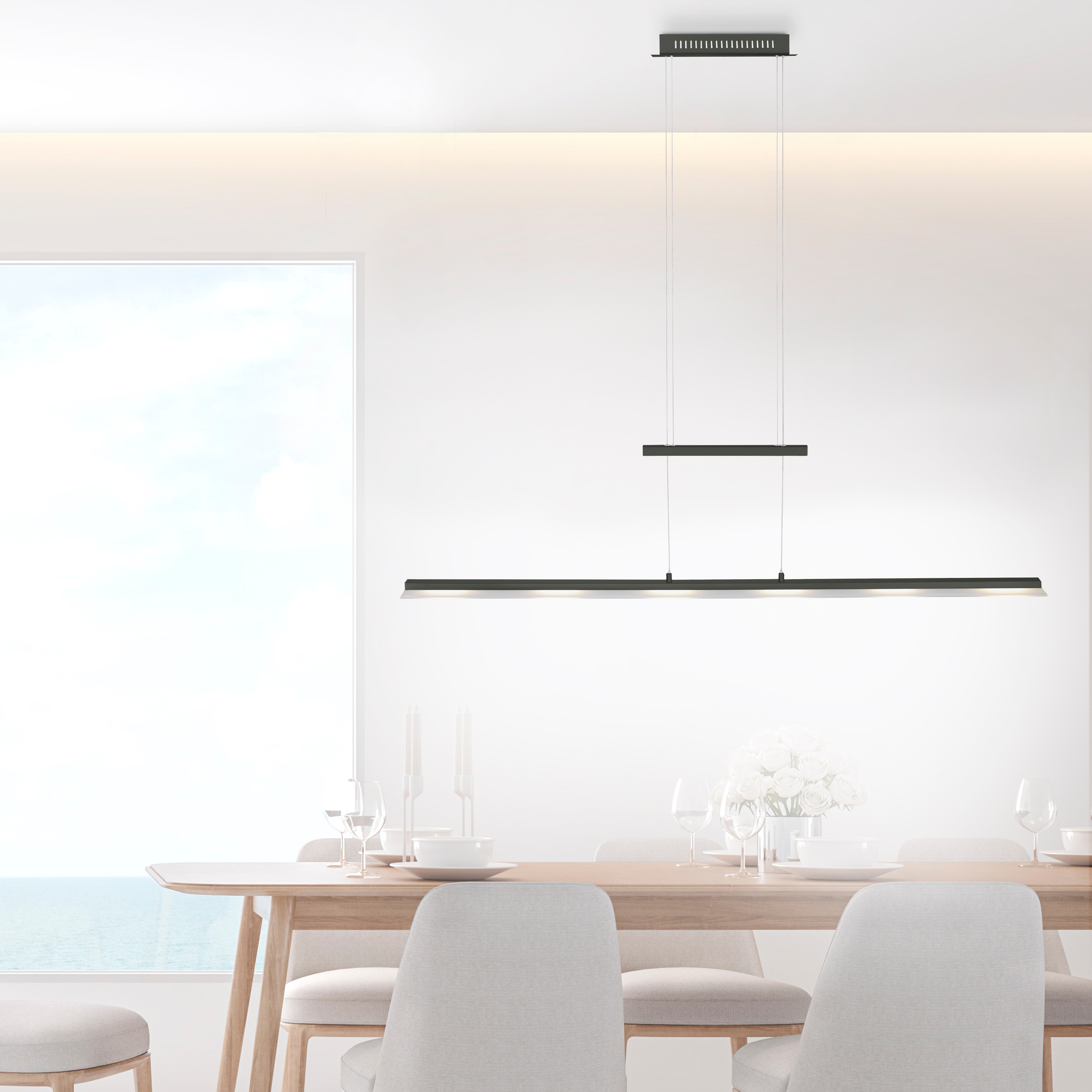 JUST LIGHT LED Deckenleuchte »NELE«, 6 flammig, Leuchtmittel LED-Board | LED fest integriert, dimmbar über Sensordimmer