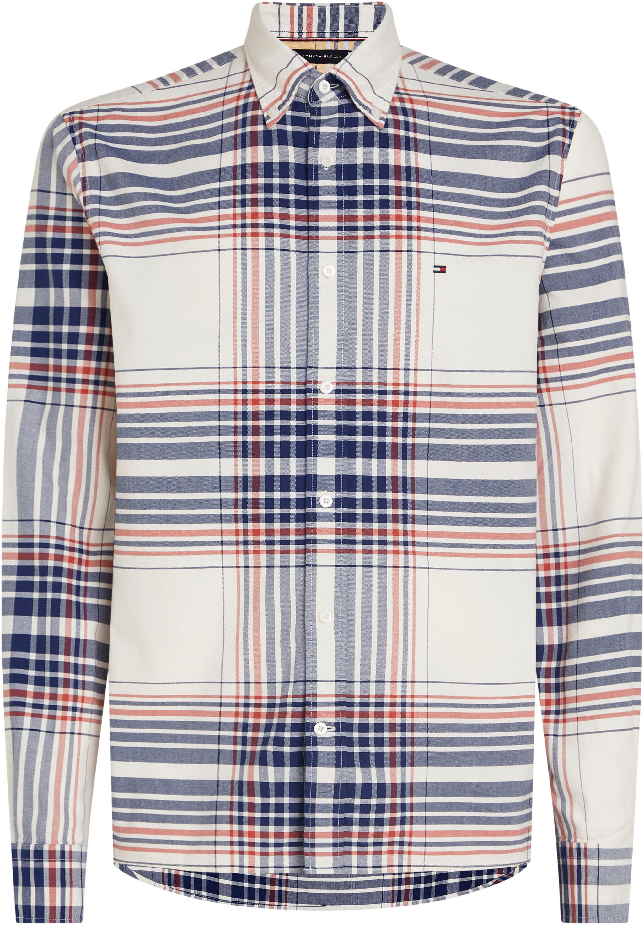 Tommy Hilfiger Langarmhemd »XL OXFORD CHECK RF SHIRT«, mit großem Karomuster